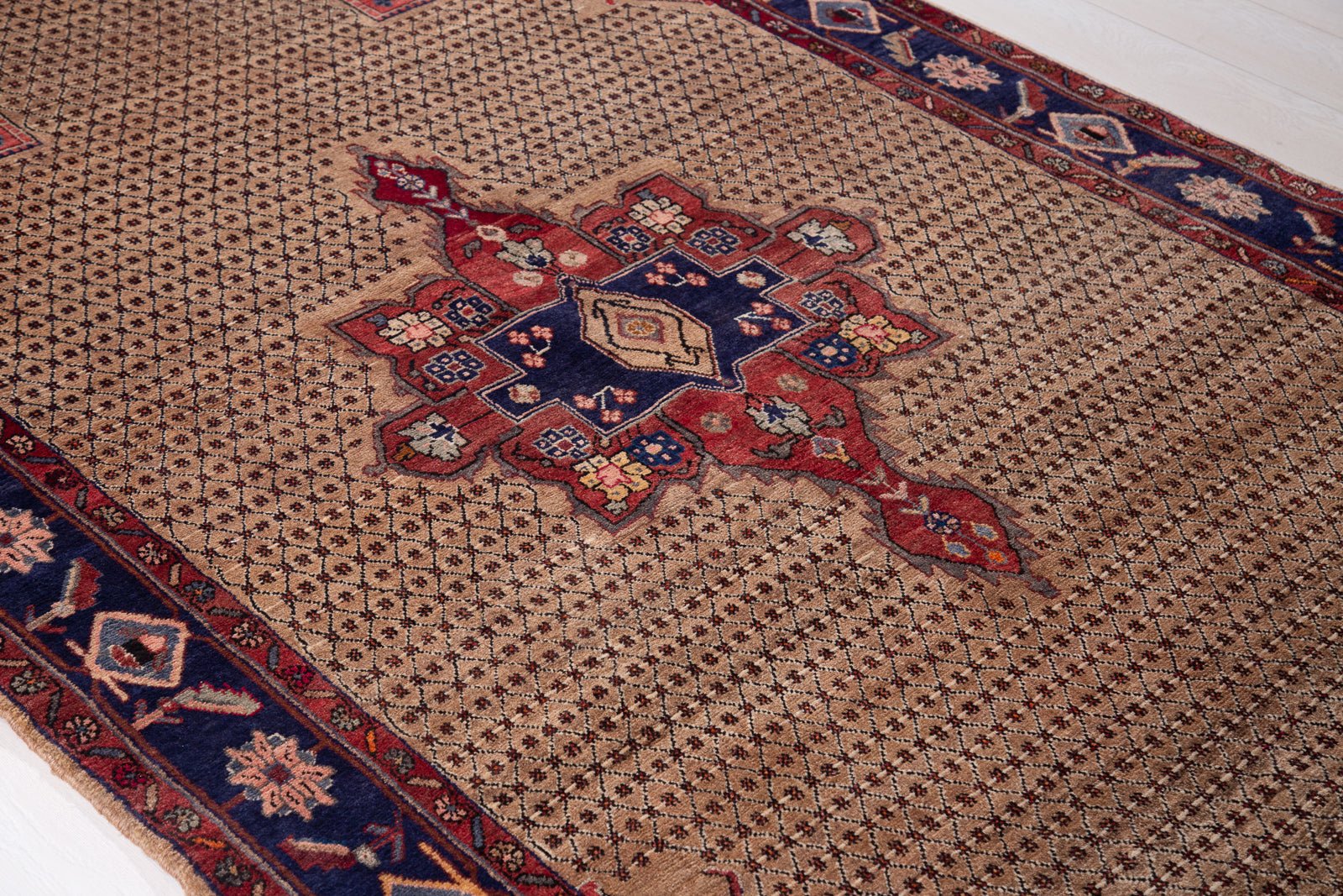 Hand-Knotted Vintage Wool Area Rug – 8' 9" x 4' 11" (267 x 149 cm) - Yasi & Fara
