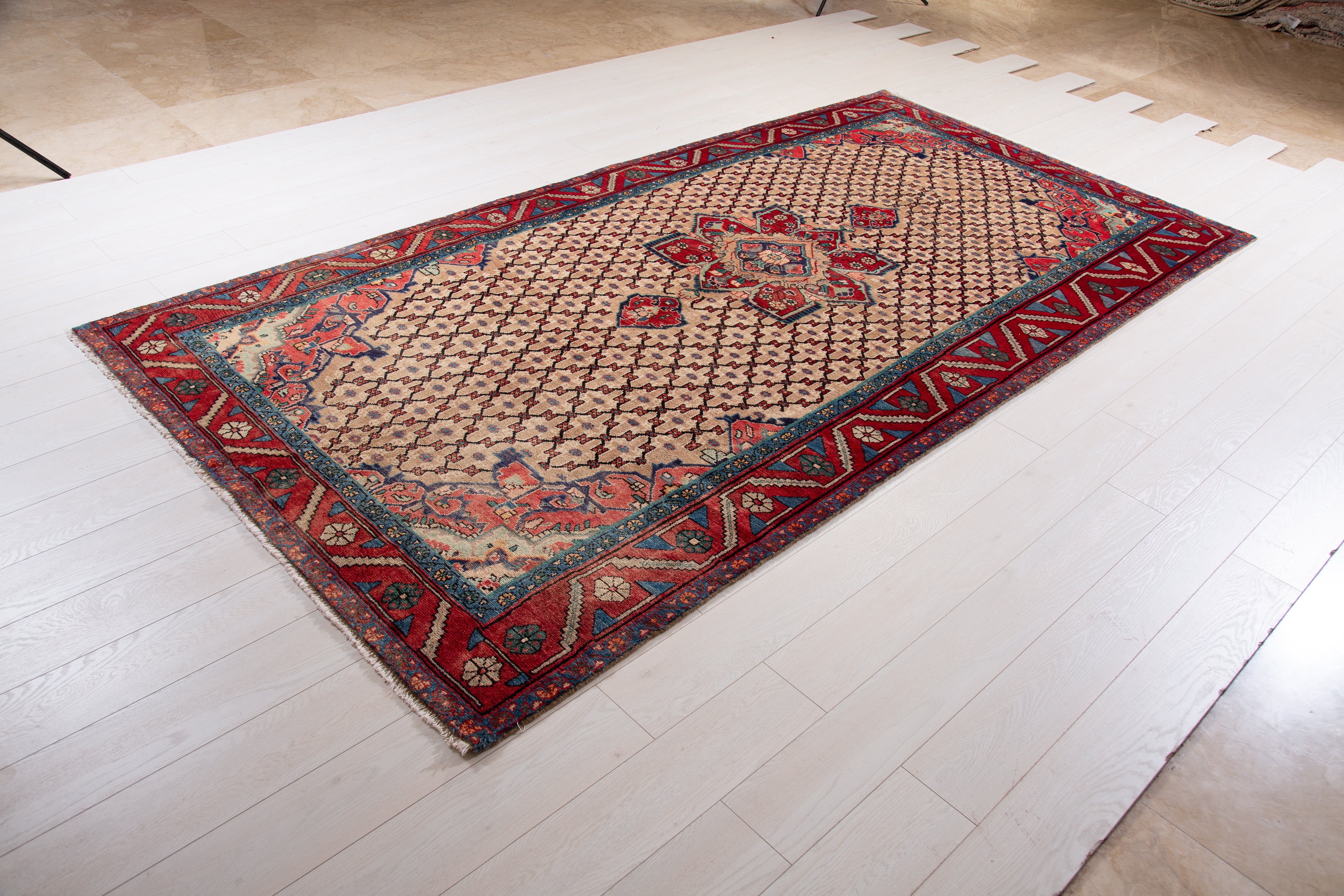 Hand-Knotted Vintage Wool Area Rug – 10' 2" x 5' 3" (311 x 159 cm) - Yasi & Fara