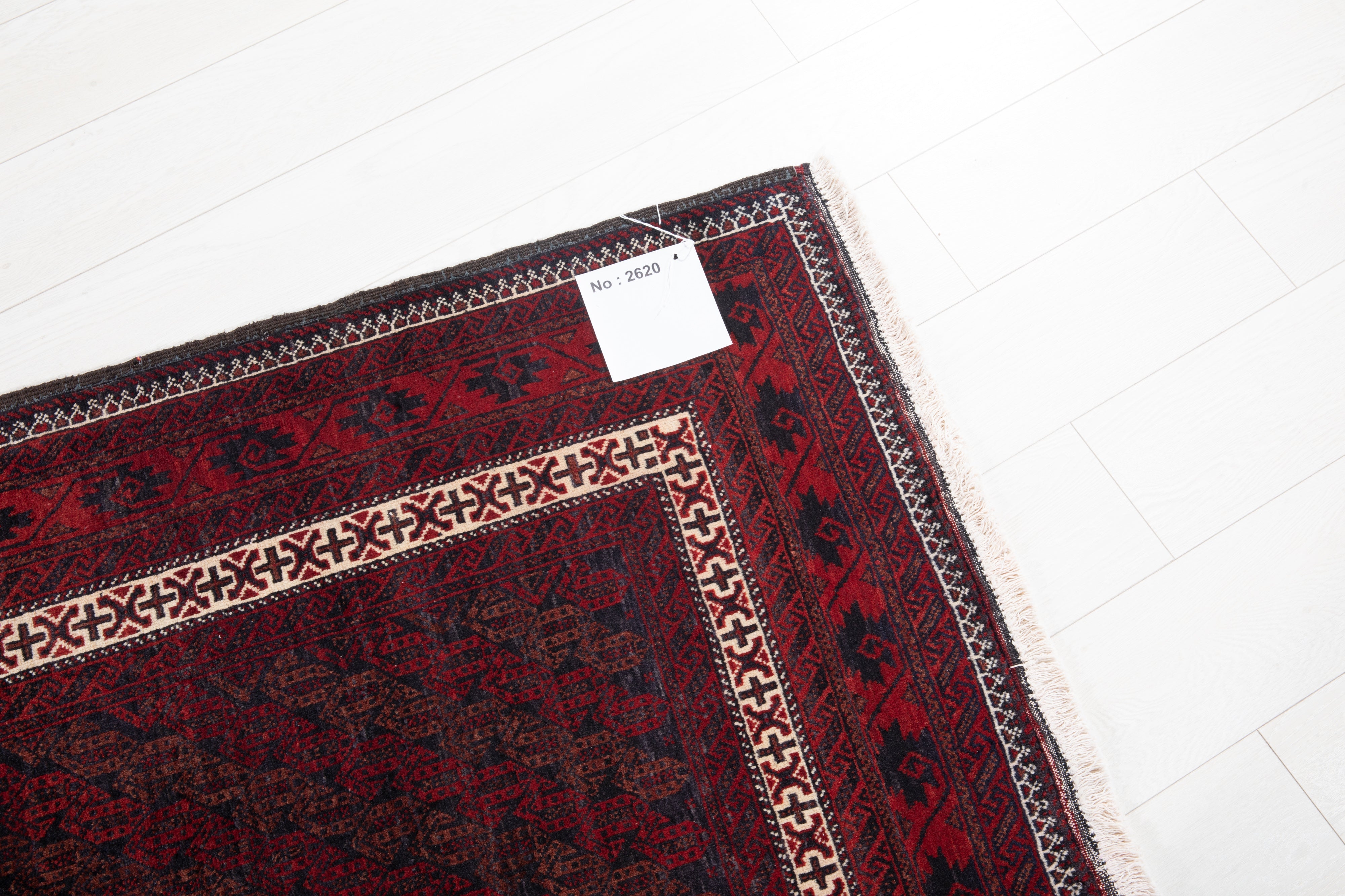 Hand-Knotted Vintage Wool Area Rug – 6' 5" x 3' 2" (195 x 97 cm) - Yasi & Fara