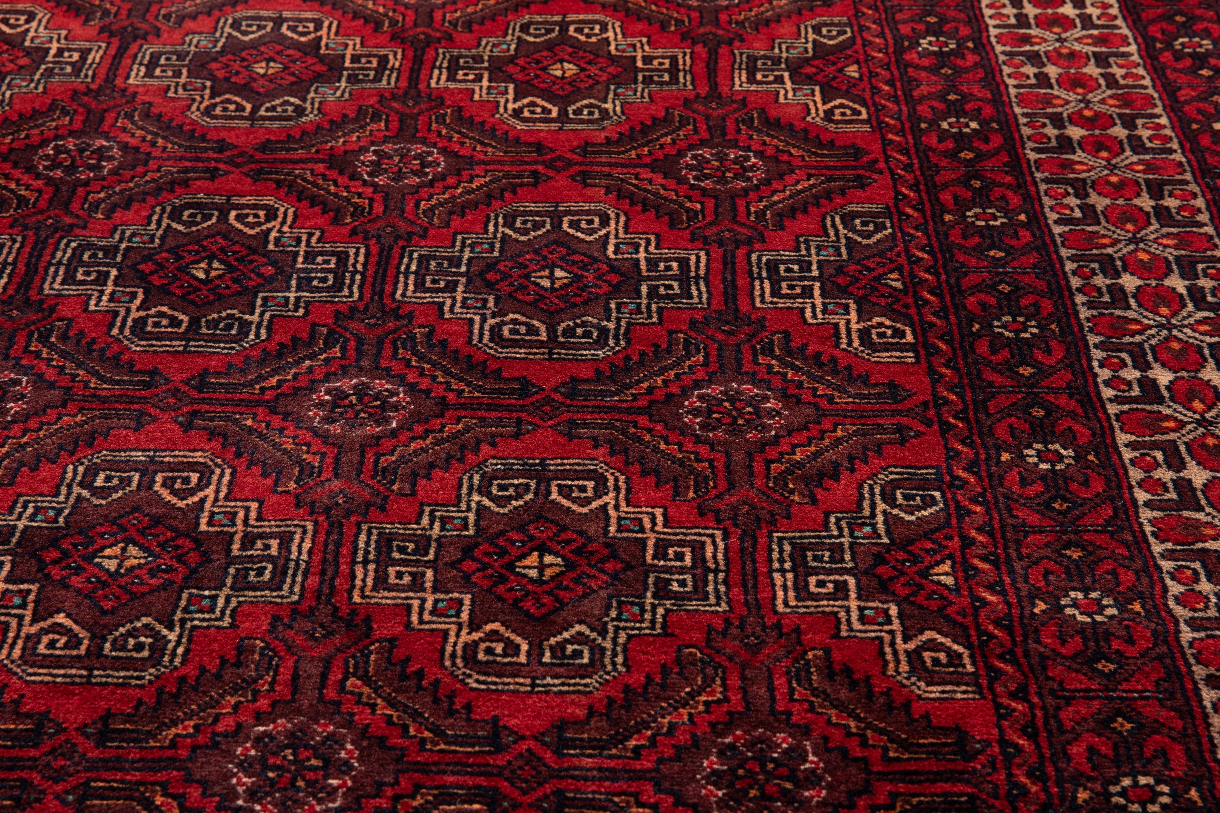 Hand-Knotted Vintage Wool Area Rug – 6' 10" x 3' 5" (209 x 104 cm) - Yasi & Fara