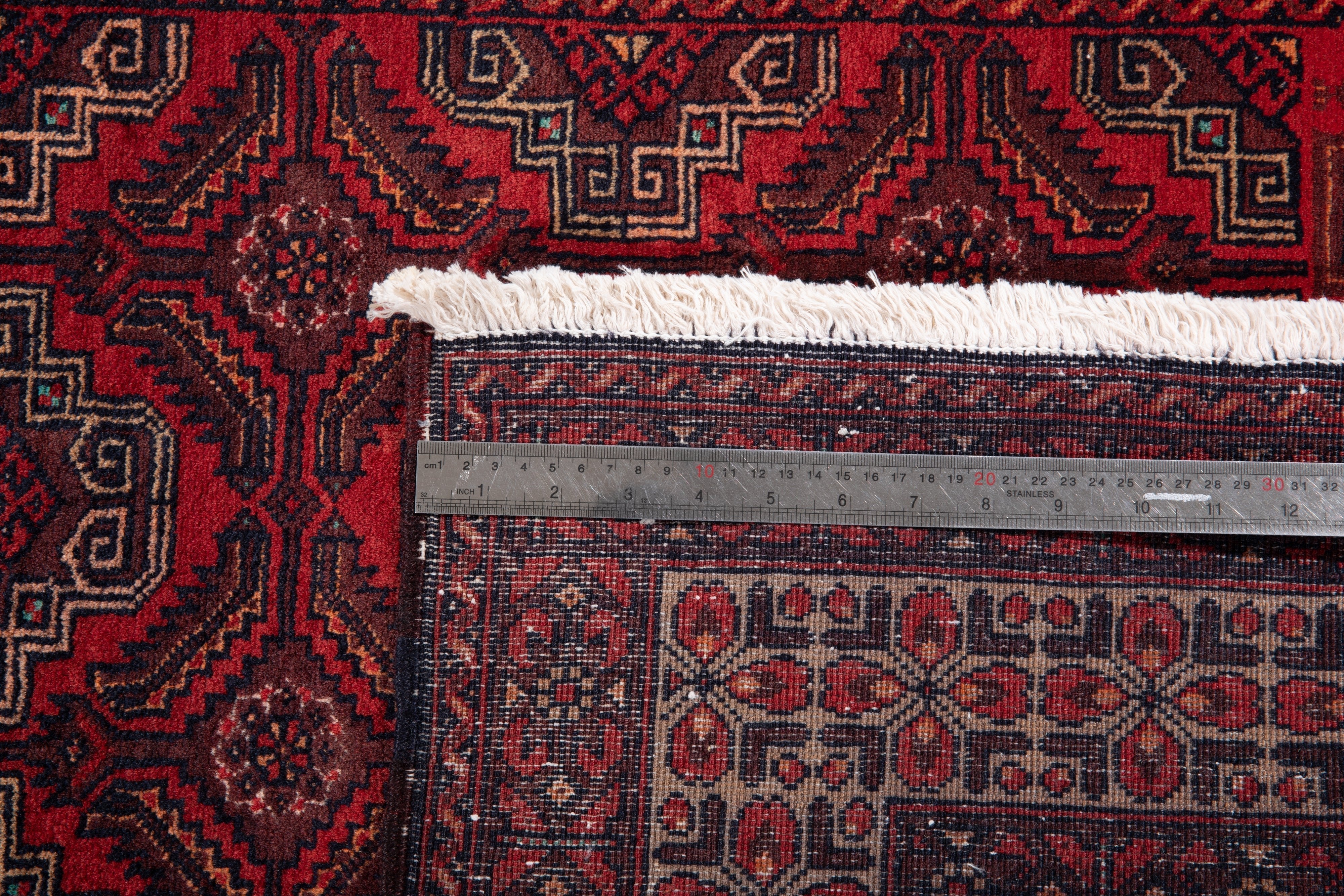 Hand-Knotted Vintage Wool Area Rug – 6' 10" x 3' 5" (209 x 104 cm) - Yasi & Fara