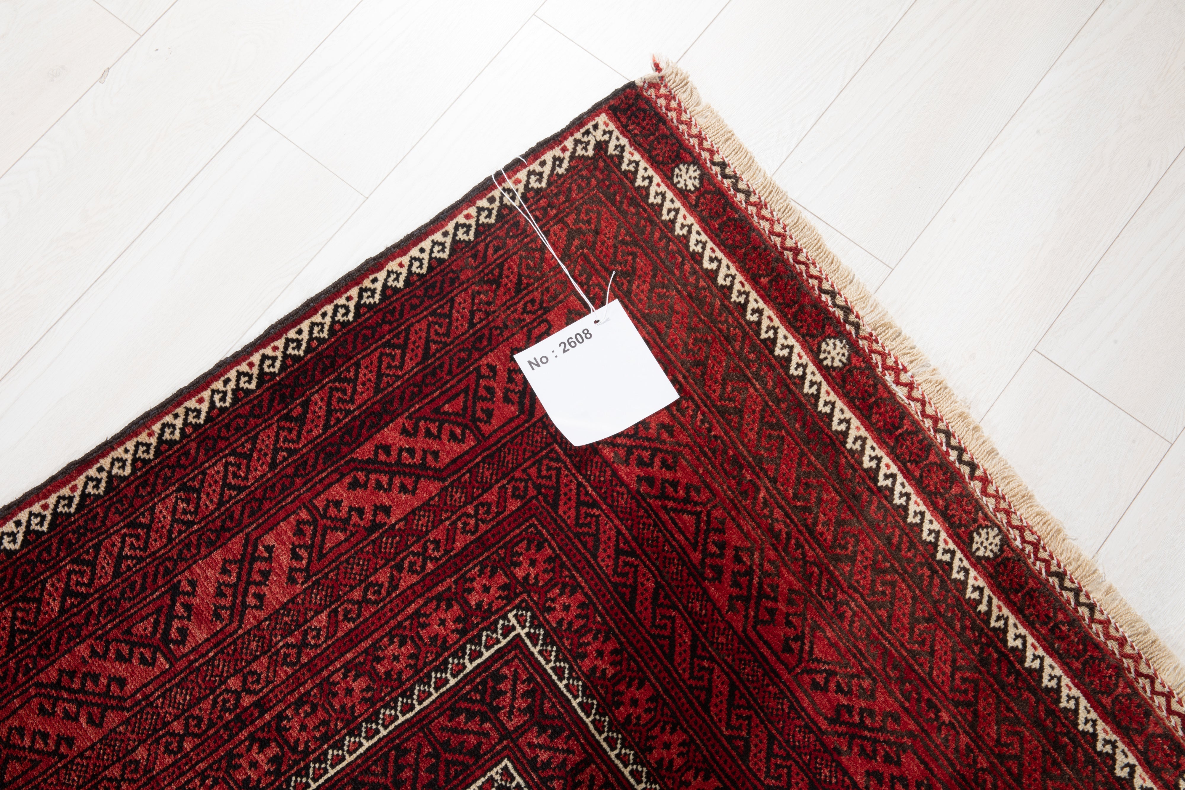 Hand-Knotted Vintage Wool Area Rug – 6' 7" x 3' 9" (202 x 114 cm) - Yasi & Fara