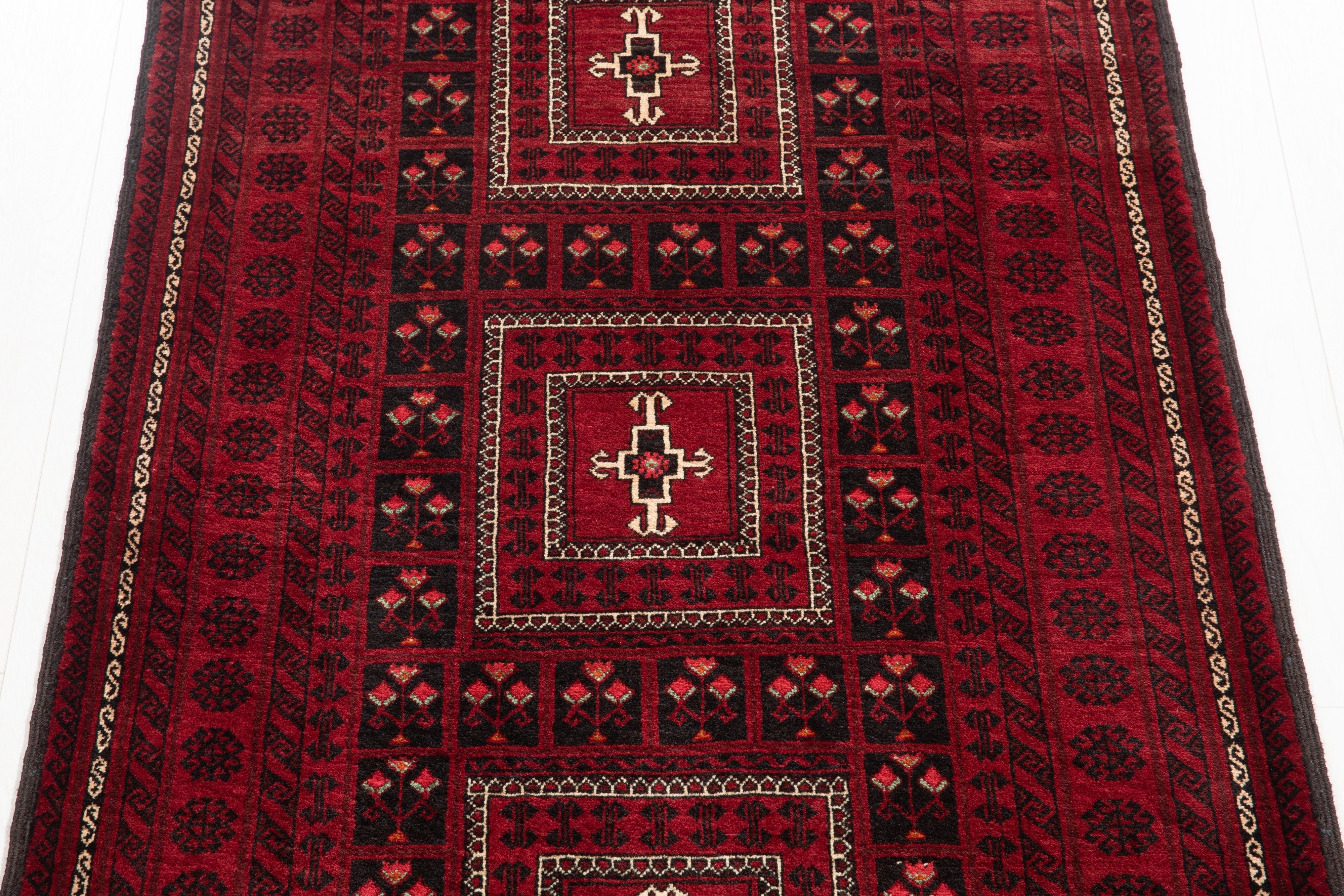 Hand-Knotted Vintage Wool Area Rug – 6' 11" x 3' 6" (210 x 106 cm) - Yasi & Fara
