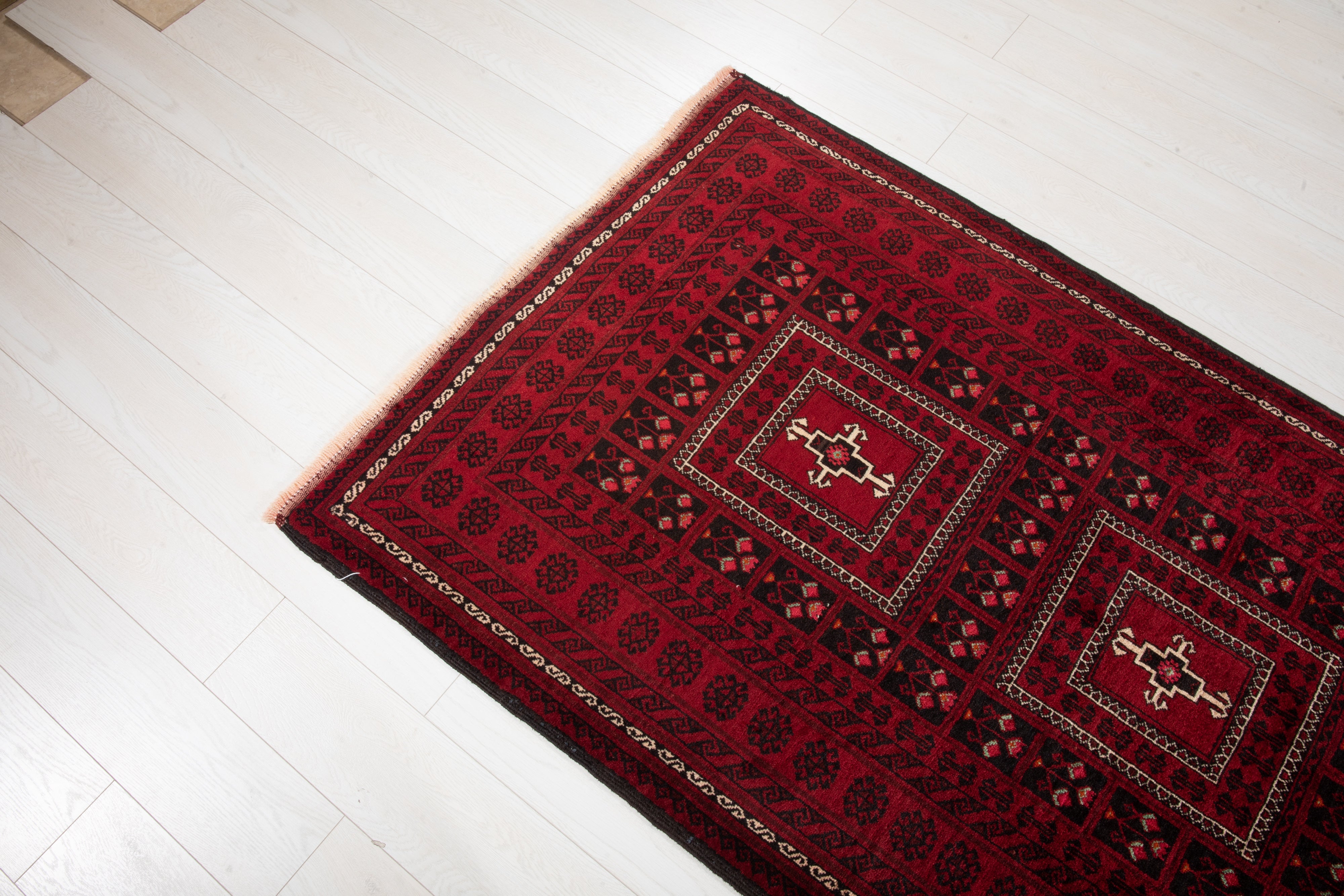 Hand-Knotted Vintage Wool Area Rug – 6' 11" x 3' 6" (210 x 106 cm) - Yasi & Fara
