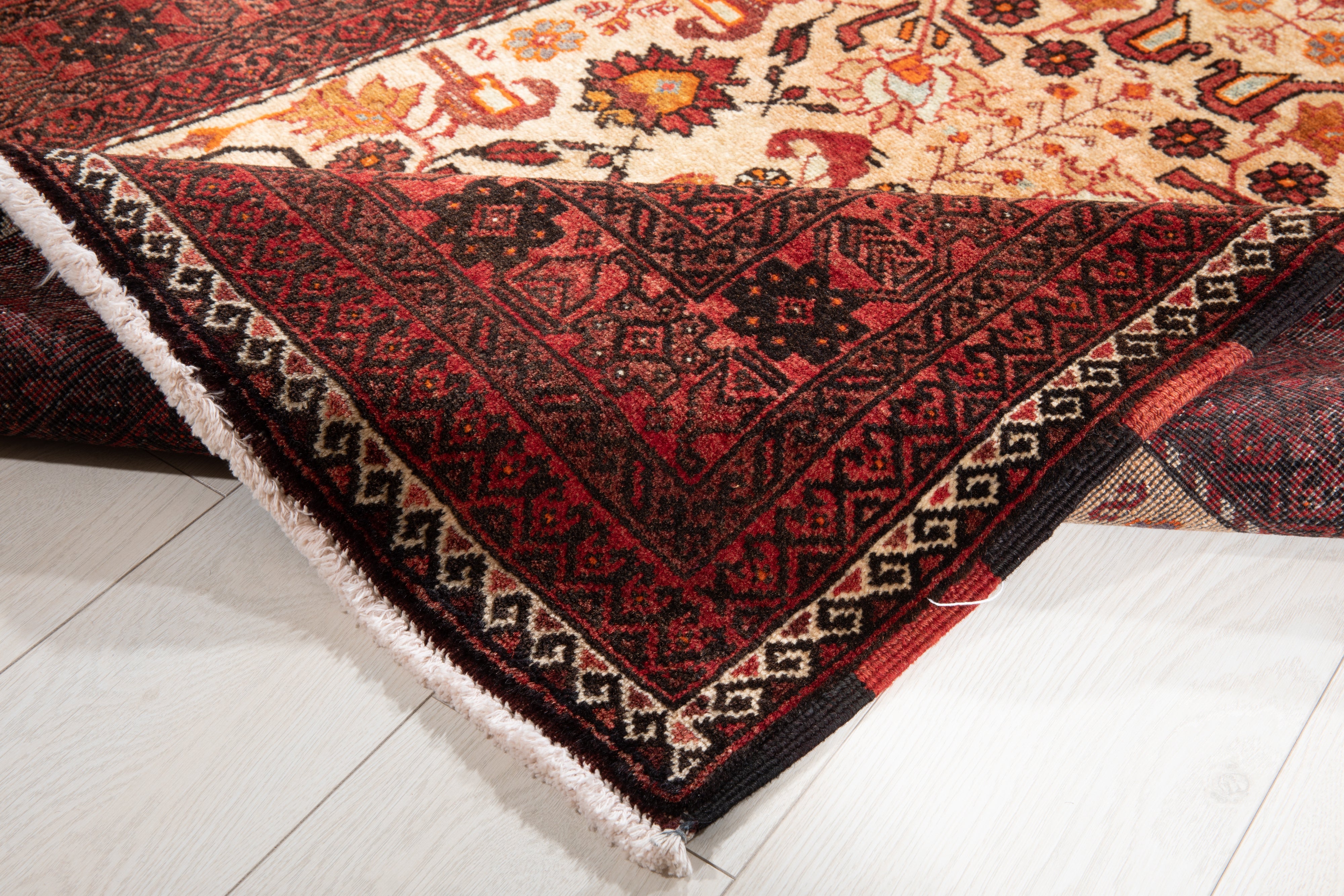Hand-Knotted Vintage Wool Area Rug – 6' 11" x 3' 5" (212 x 106 cm) - Yasi & Fara