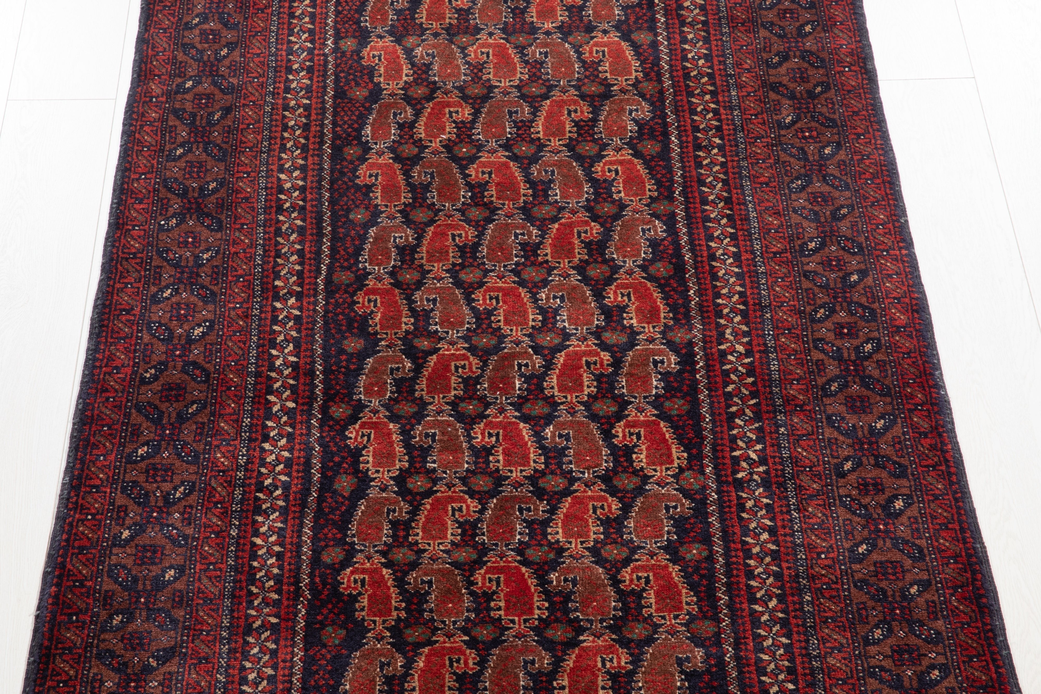 Hand-Knotted Vintage Wool Area Rug – 6' 2" x 3' 4" (188 x 103 cm) - Yasi & Fara