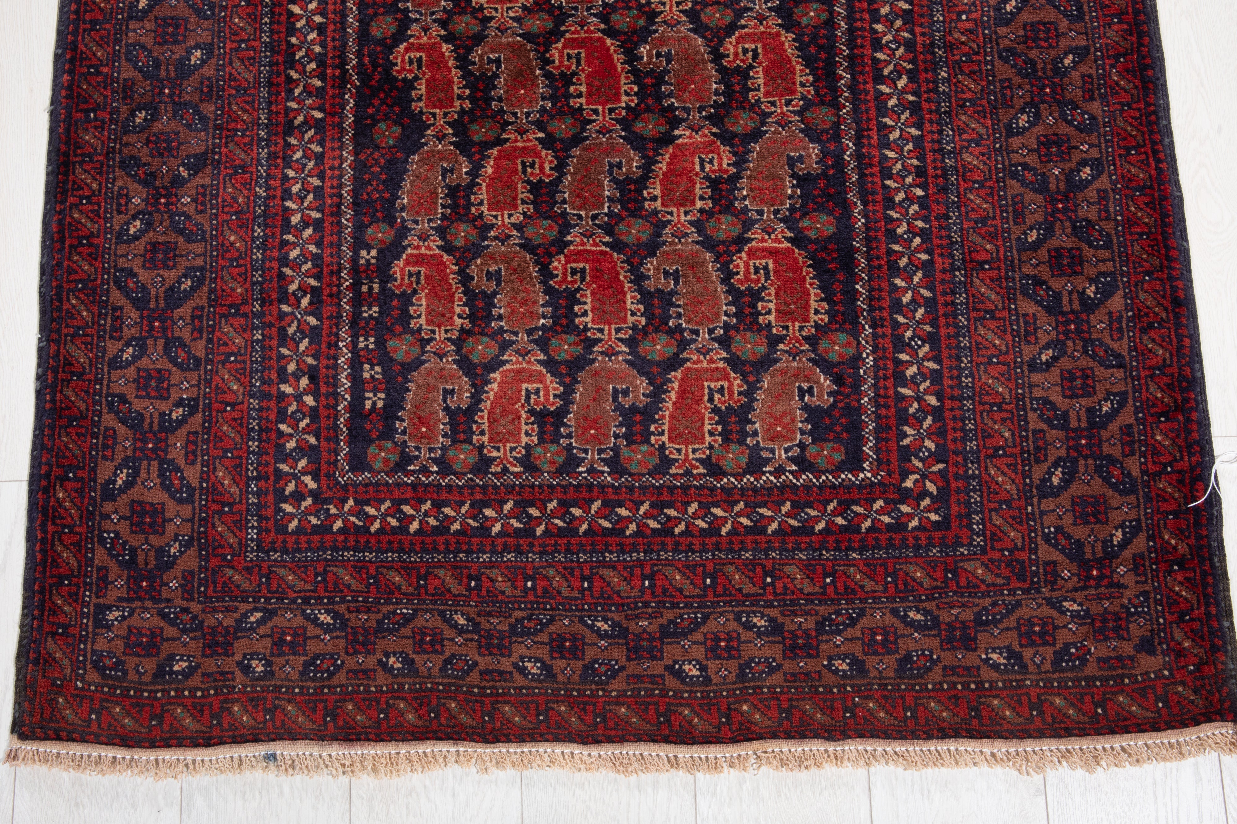 Hand-Knotted Vintage Wool Area Rug – 6' 2" x 3' 4" (188 x 103 cm) - Yasi & Fara