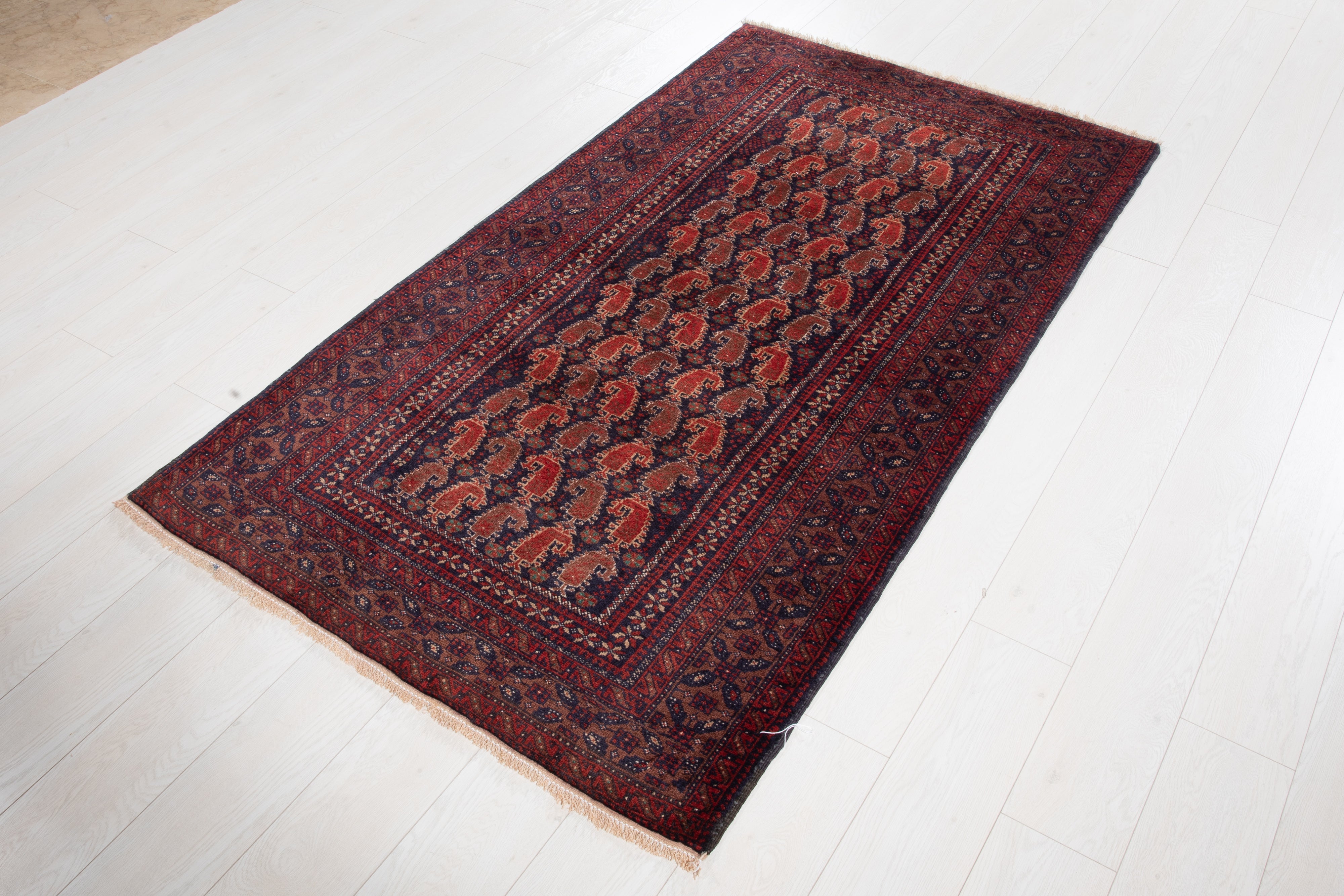 Hand-Knotted Vintage Wool Area Rug – 6' 2" x 3' 4" (188 x 103 cm) - Yasi & Fara