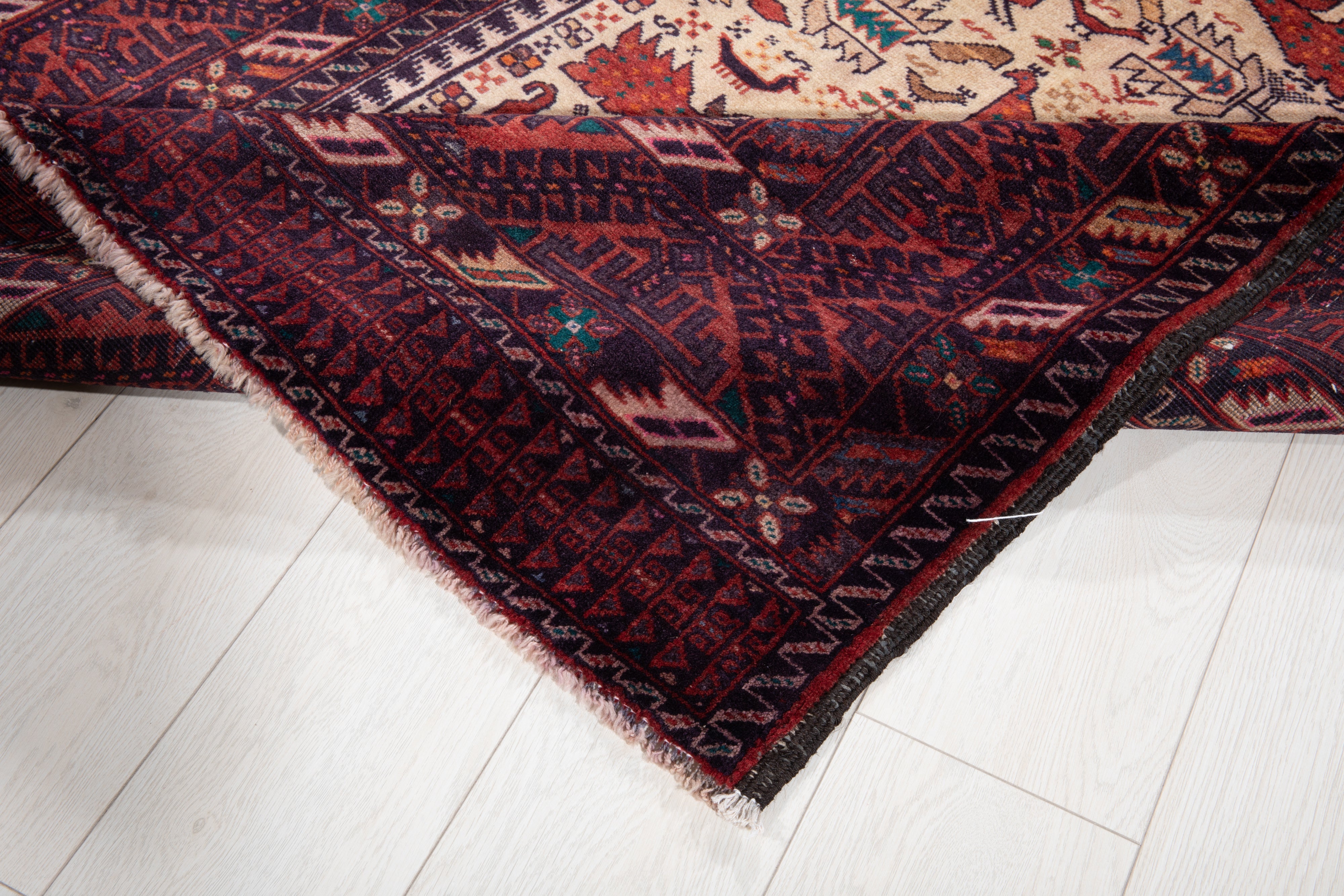 Hand-Knotted Vintage Wool Area Rug – 6' 10" x 3' 7" (209 x 109 cm) - Yasi & Fara