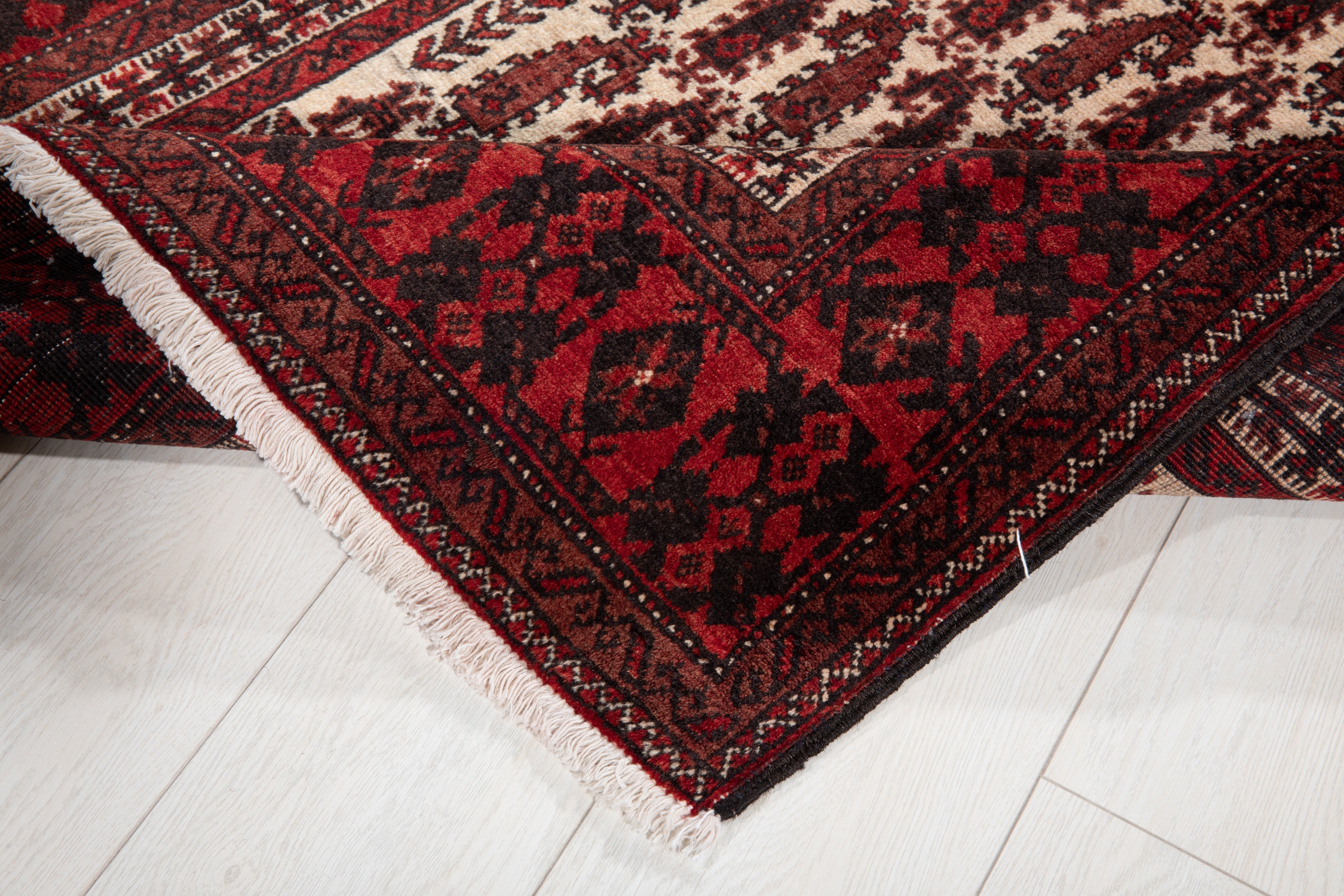 Hand-Knotted Vintage Prayer Wool Area Rug – 6' x 3' 1" (182 x 95 cm) - Yasi & Fara