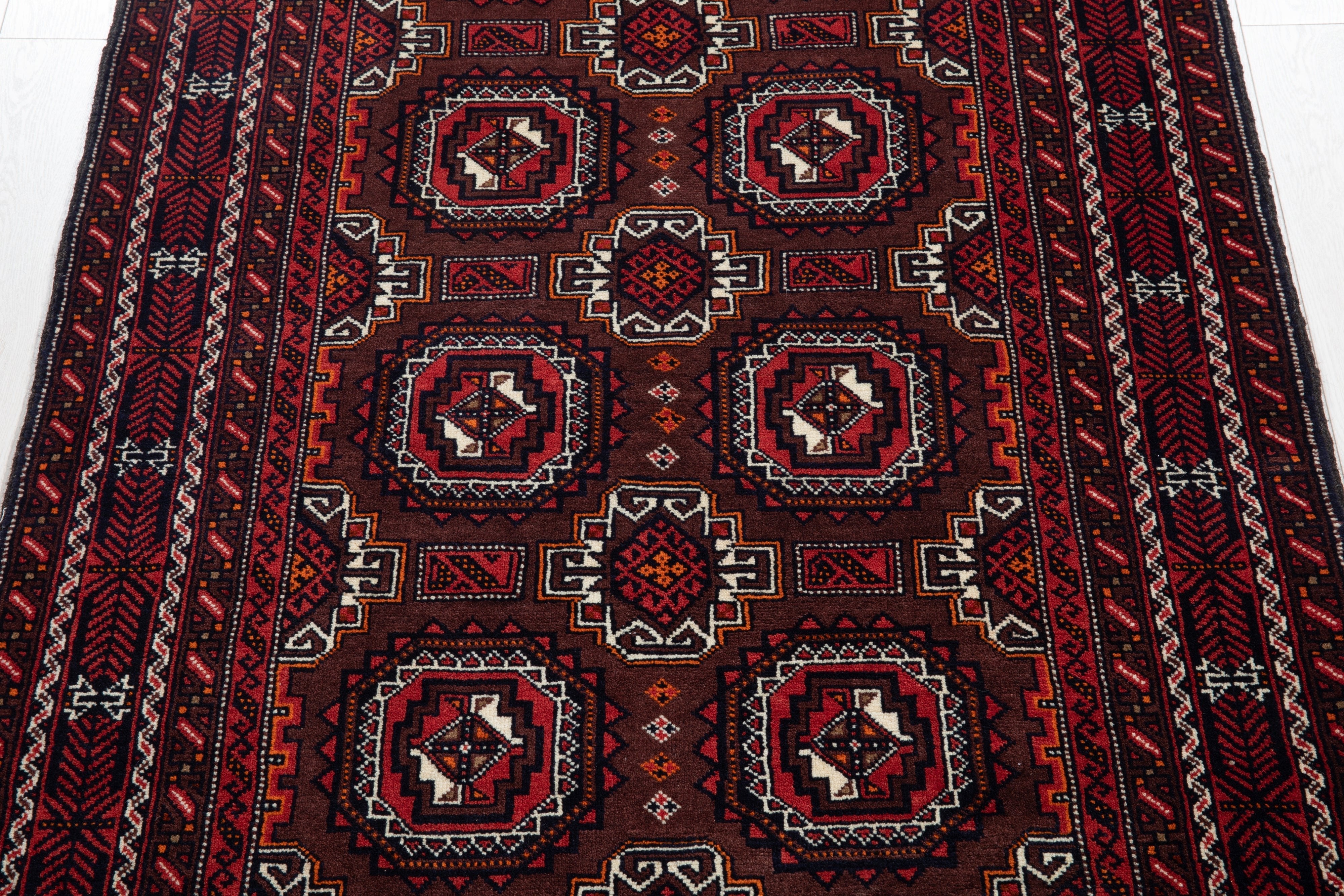 Hand-Knotted Vintage Wool Area Rug – 6' 8" x 3' 6" (203 x 106 cm) - Yasi & Fara