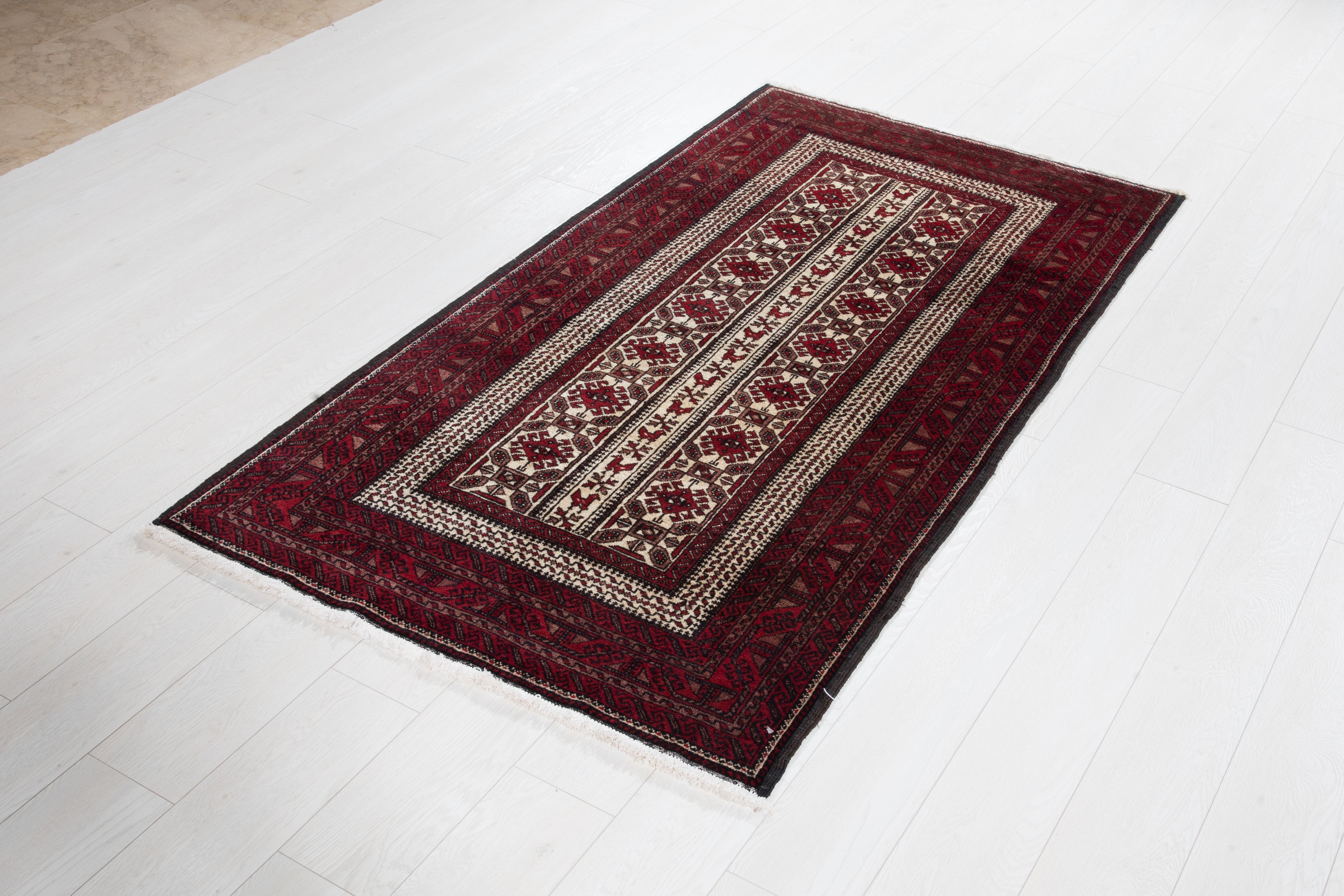 Hand-Knotted Vintage Wool Area Rug – 5' 10" x 3' 2" (178 x 97 cm) - Yasi & Fara