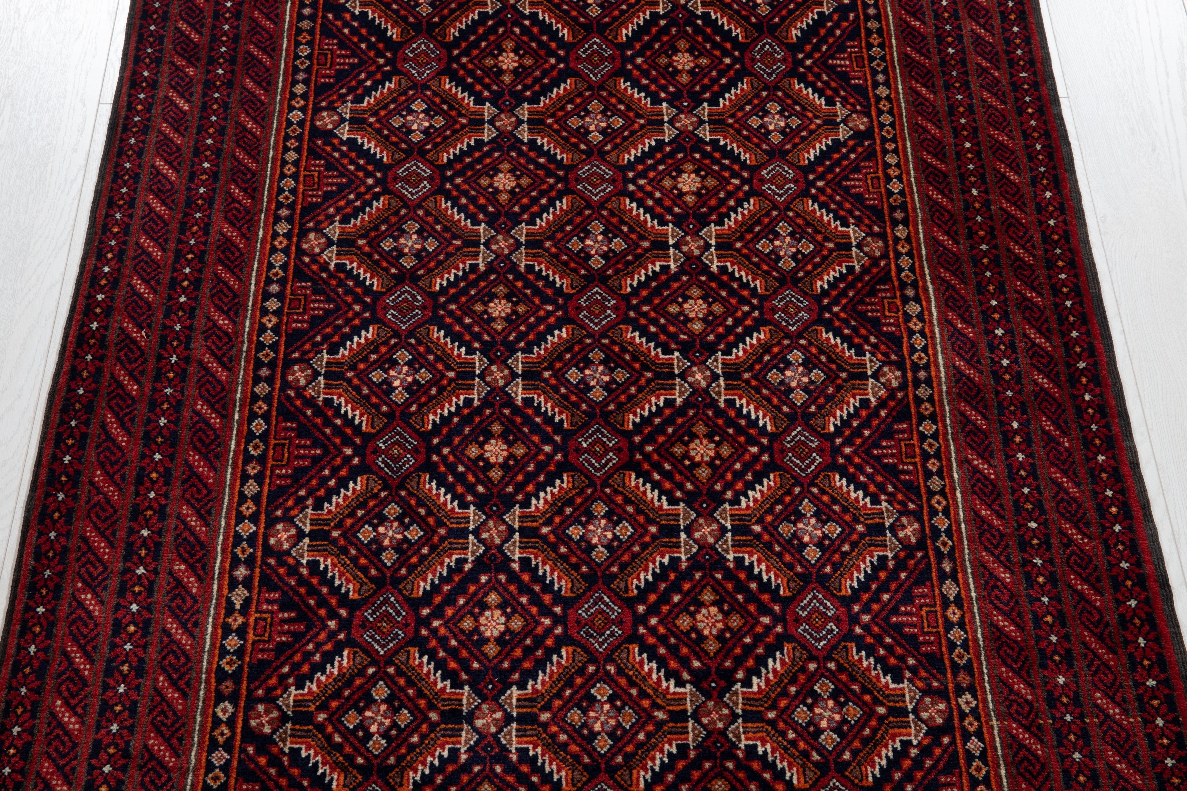 Hand-Knotted Vintage Wool Area Rug – 6' x 3' 3" (183 x 99 cm) - Yasi & Fara