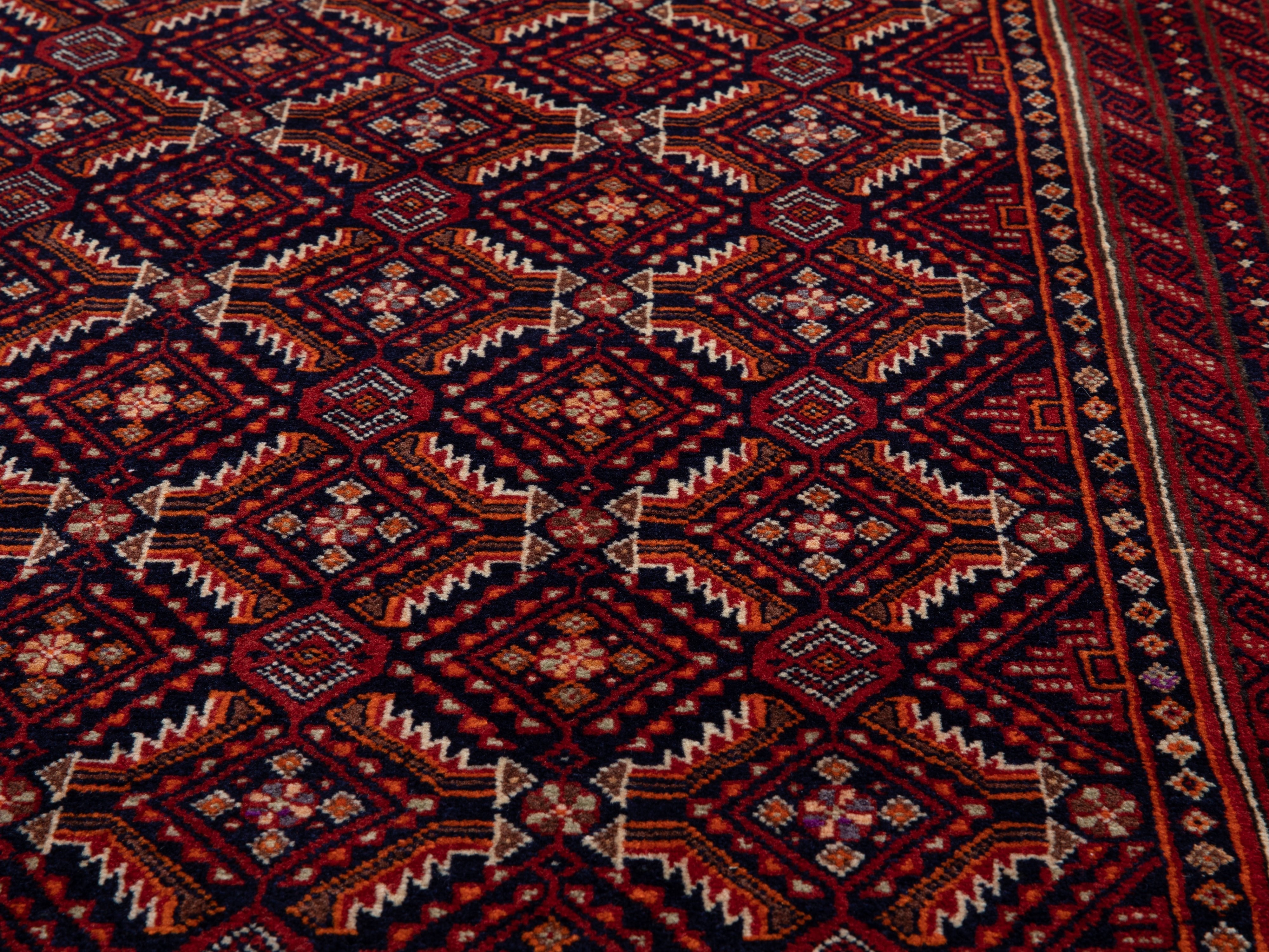 Hand-Knotted Vintage Wool Area Rug – 6' x 3' 3" (183 x 99 cm) - Yasi & Fara