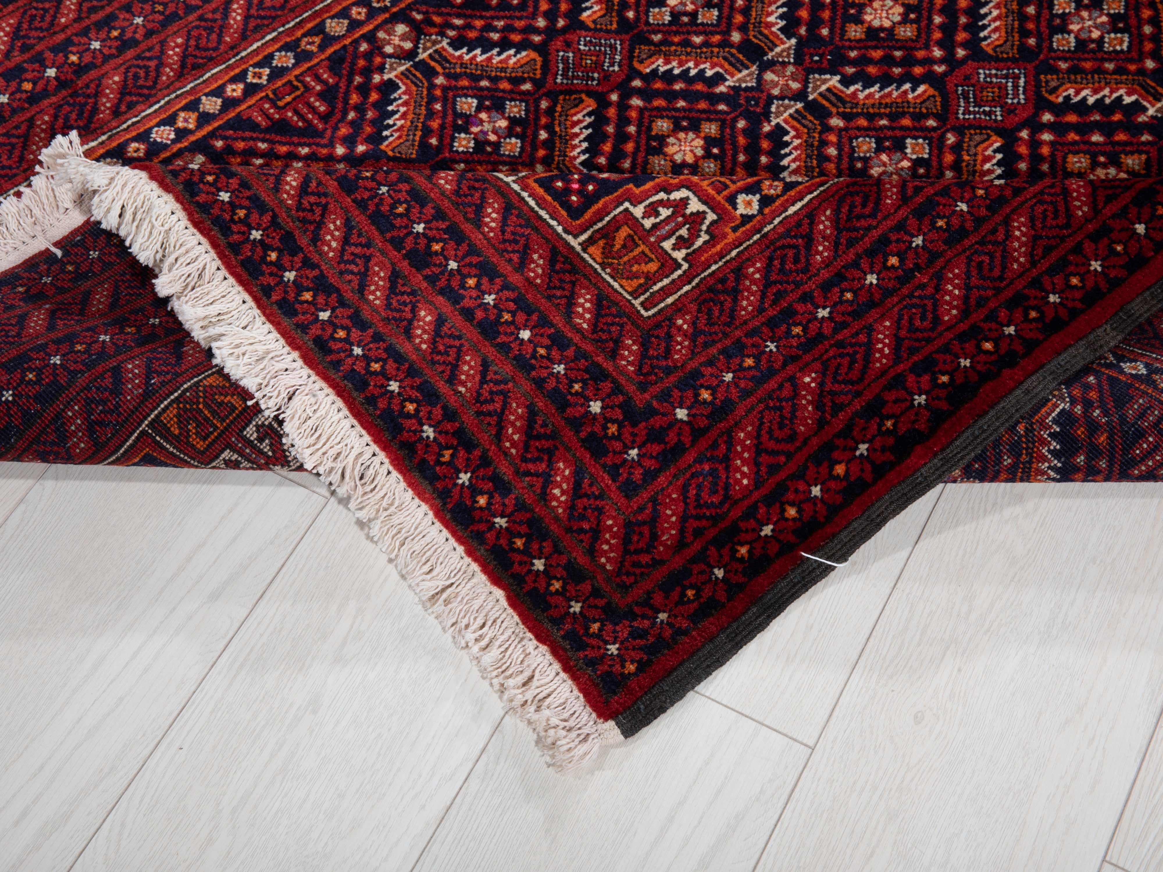 Hand-Knotted Vintage Wool Area Rug – 6' x 3' 3" (183 x 99 cm) - Yasi & Fara