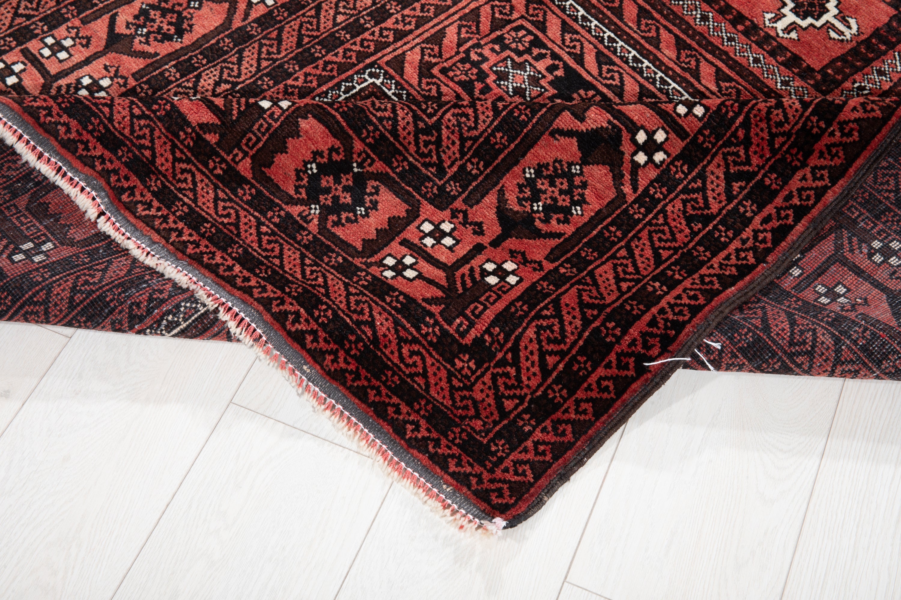 Hand-Knotted Vintage Wool Area Rug – 6' 7" x 3' 9" (201 x 114 cm) - Yasi & Fara