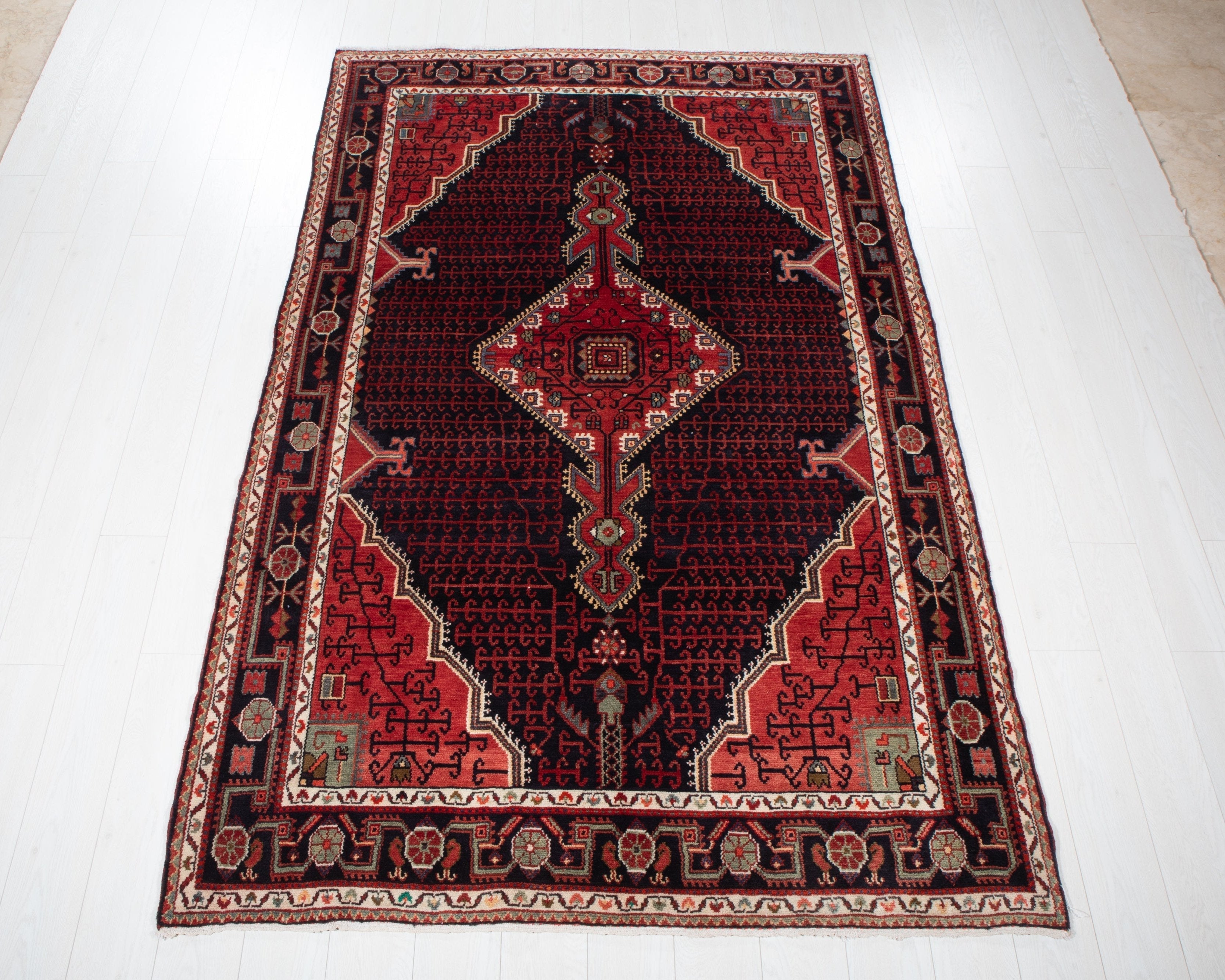 Vintage Hamadan Persian rug