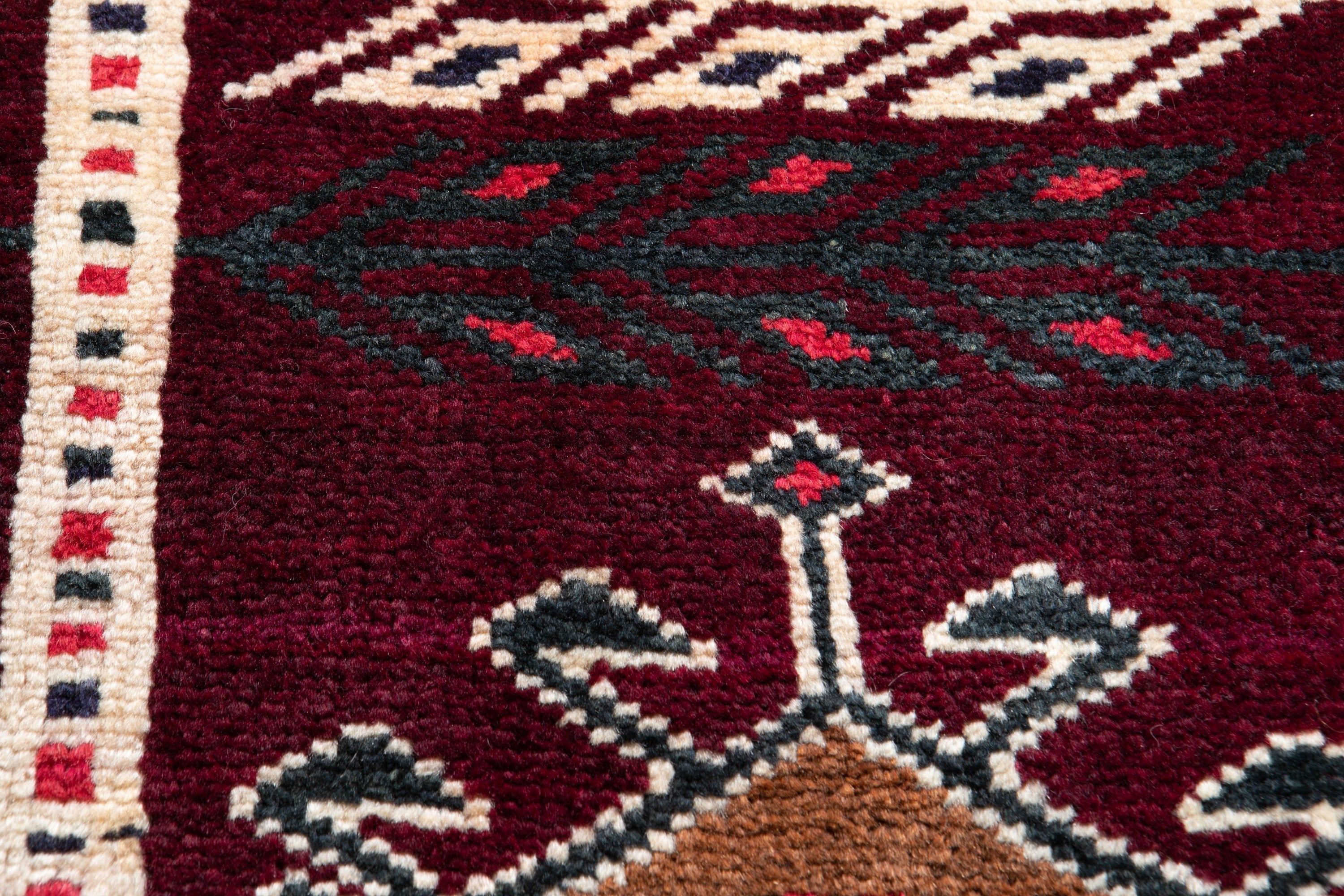 Hand-Knotted Vintage Wool Area Rug – 7' 11" x 5' 1" (241 x 155 cm) - Yasi & Fara