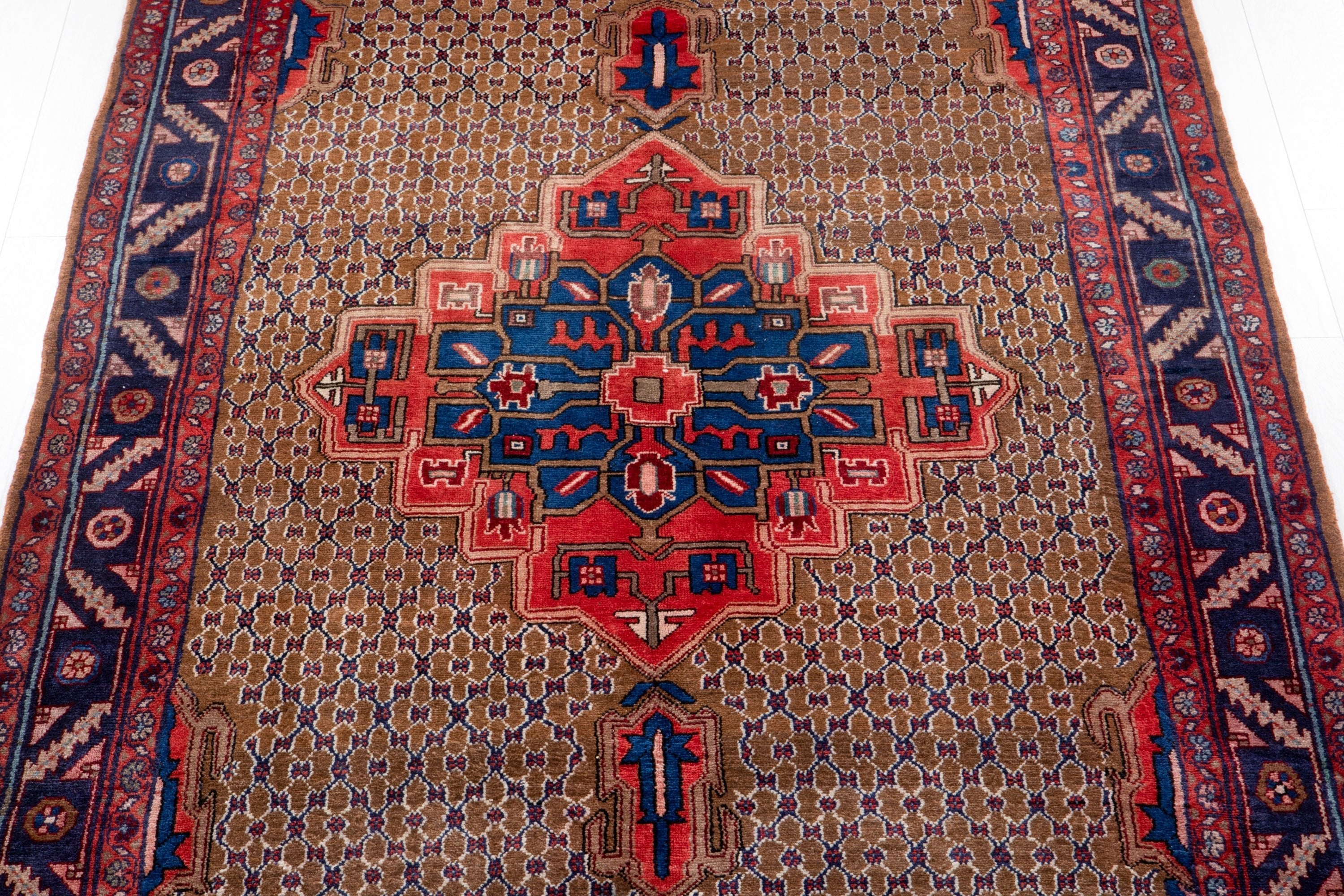Hand-Knotted Vintage Wool Area Rug – 10' 7" x 5' 2" (323 x 157 cm) - Yasi & Fara