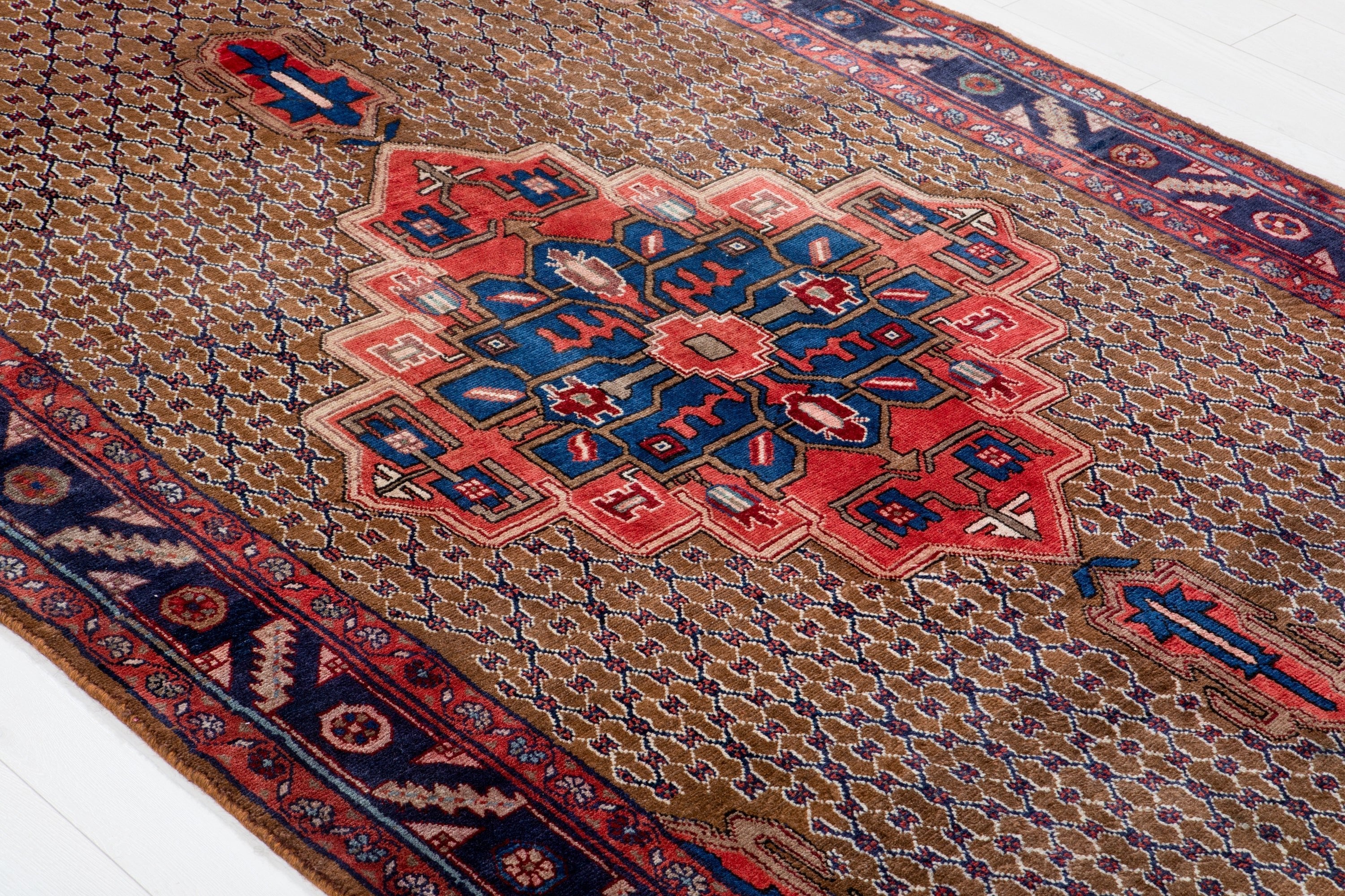 Hand-Knotted Vintage Wool Area Rug – 10' 7" x 5' 2" (323 x 157 cm) - Yasi & Fara