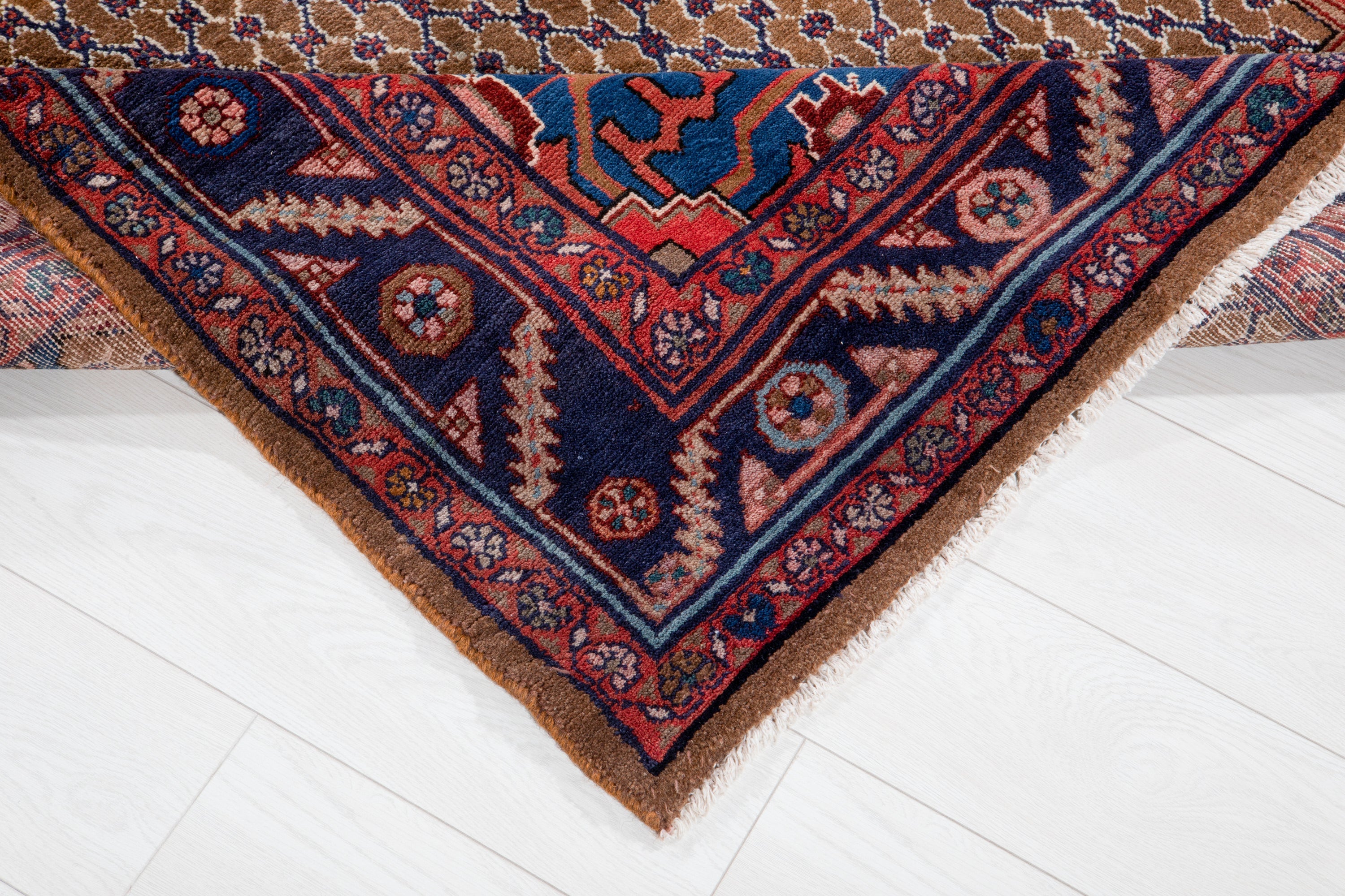 Hand-Knotted Vintage Wool Area Rug – 10' 7" x 5' 2" (323 x 157 cm) - Yasi & Fara
