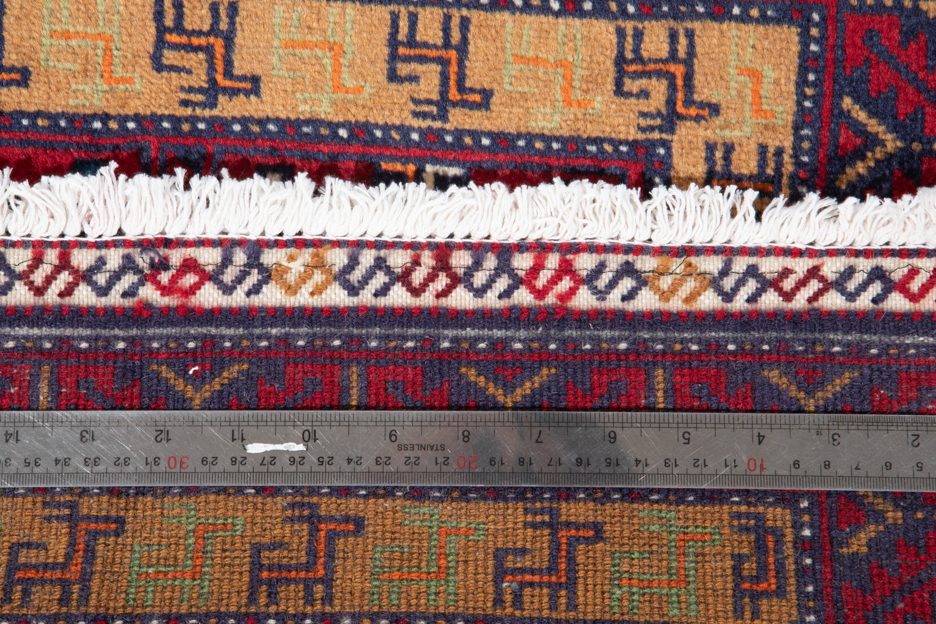 Vintage Small Lori Tribal Wool Rug, Red, 2x2 – 2' 2" x 2' 0" (66 x 62 cm)