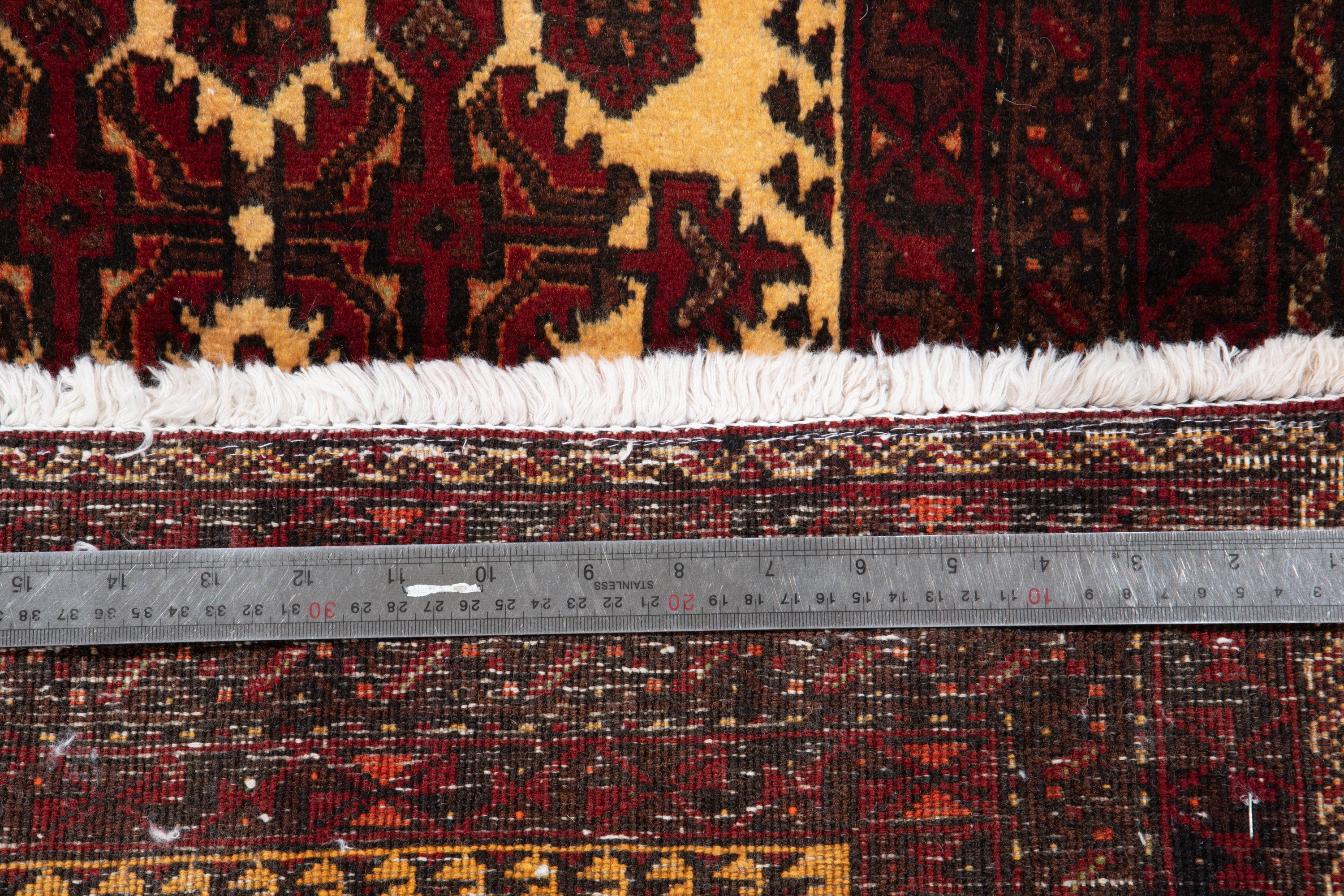 Vintage Small Baluch Tribal Wool Rug, Yellow & Red, 2x2 – 2' 4" x 2' 2" (71 x 65 cm)
