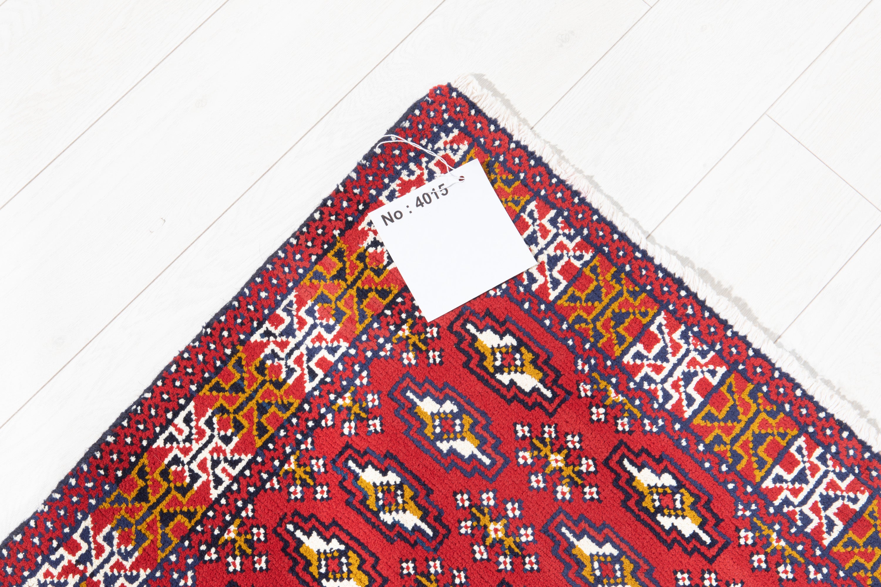 Fine Vintage Turkoman Wool Rug, Red, 2x4 – 4' 3" x 2' 0" (129 x 61 cm)