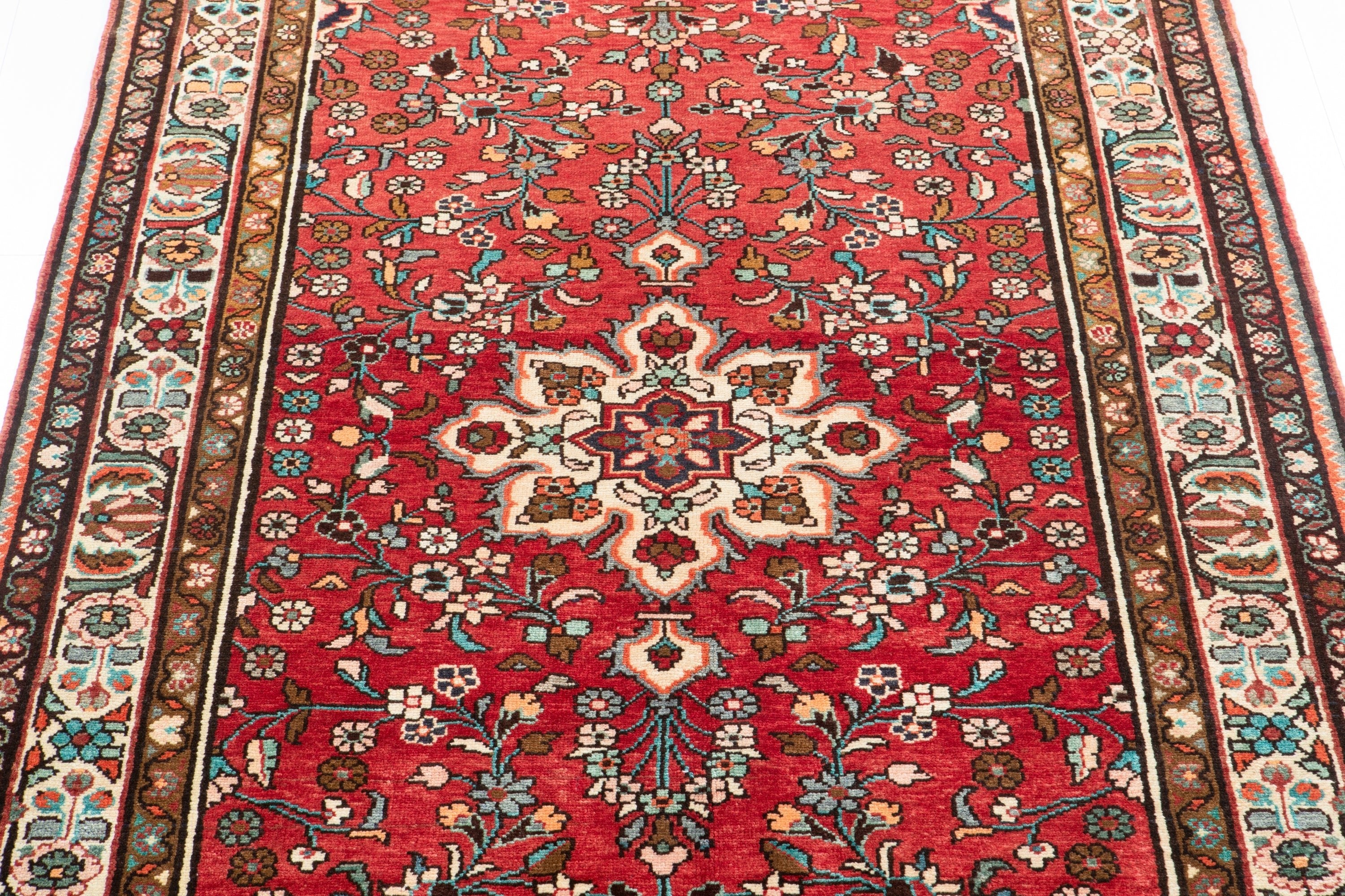 Hand-Knotted Vintage Wool Area Rug – 10' 5" x 5' (317 x 154cm) - Yasi & Fara