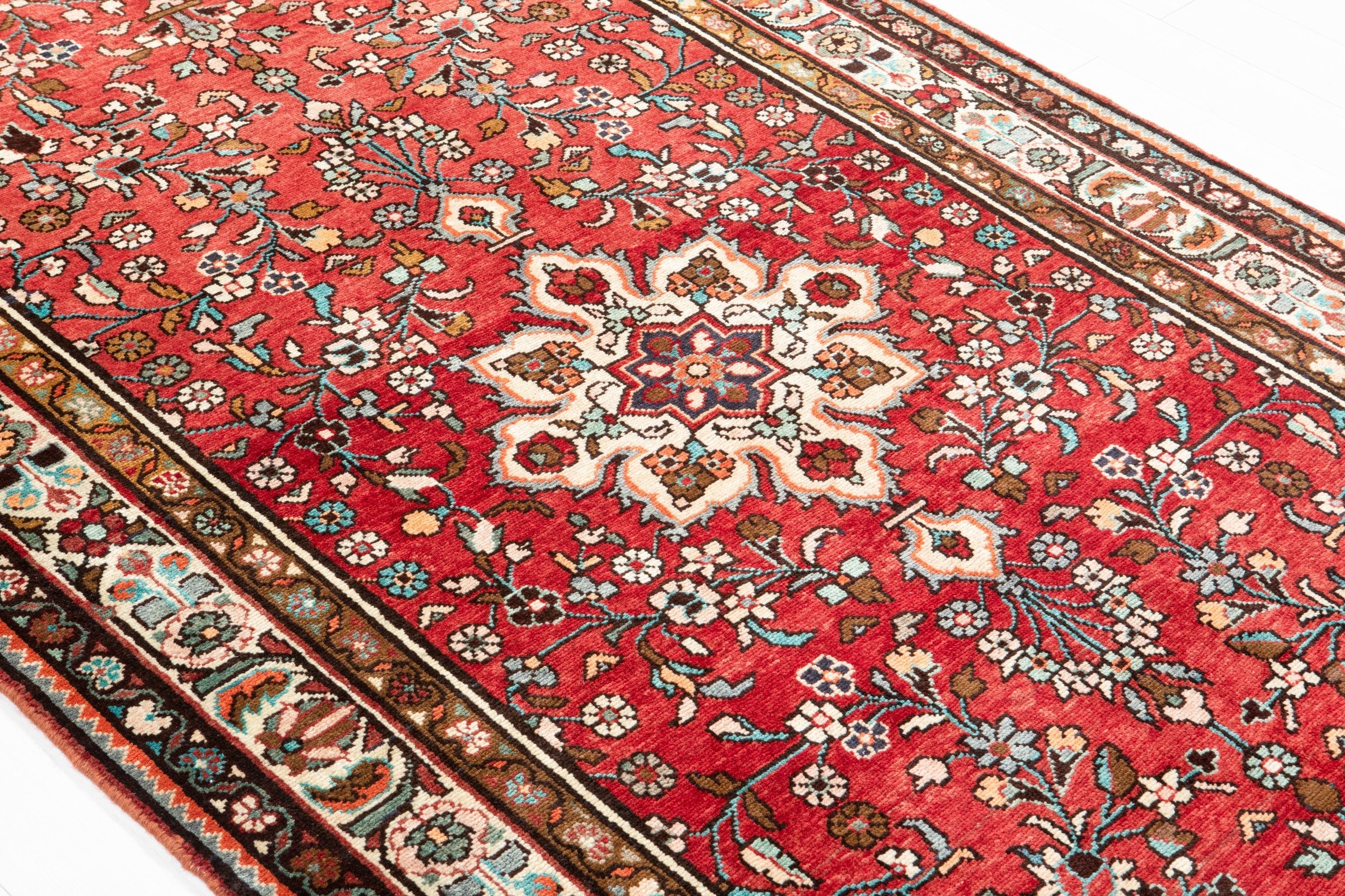 Hand-Knotted Vintage Wool Area Rug – 10' 5" x 5' (317 x 154cm) - Yasi & Fara