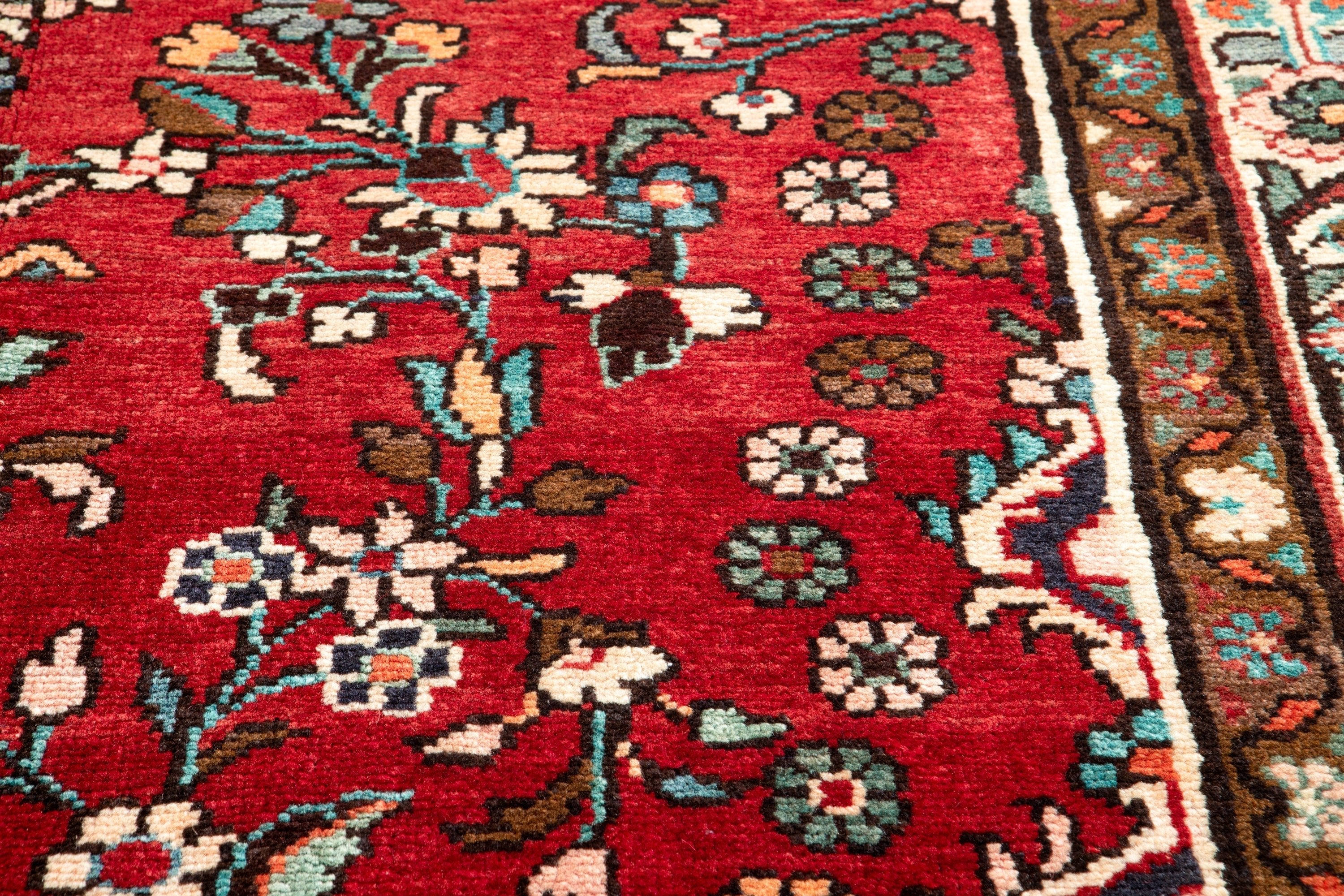 Hand-Knotted Vintage Wool Area Rug – 10' 5" x 5' (317 x 154cm) - Yasi & Fara
