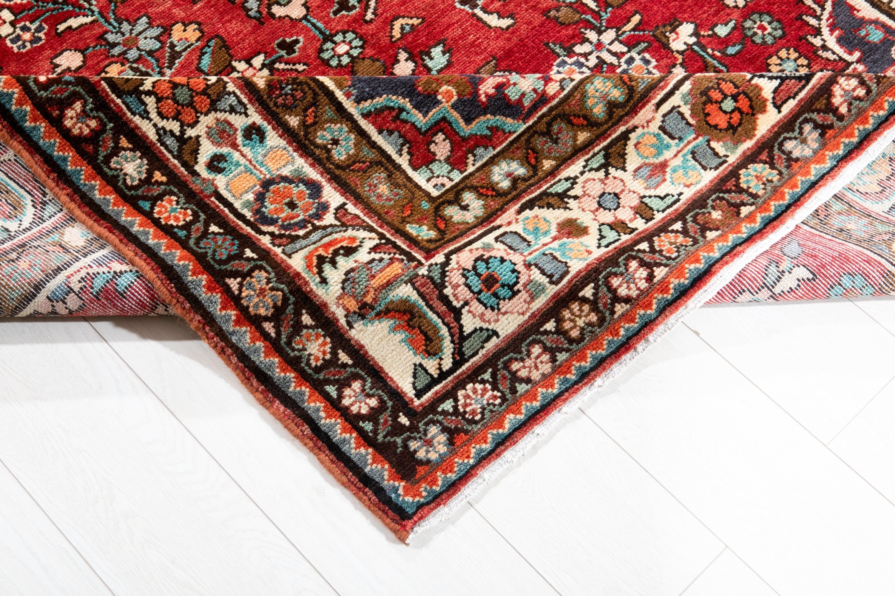 Hand-Knotted Vintage Wool Area Rug – 10' 5" x 5' (317 x 154cm) - Yasi & Fara