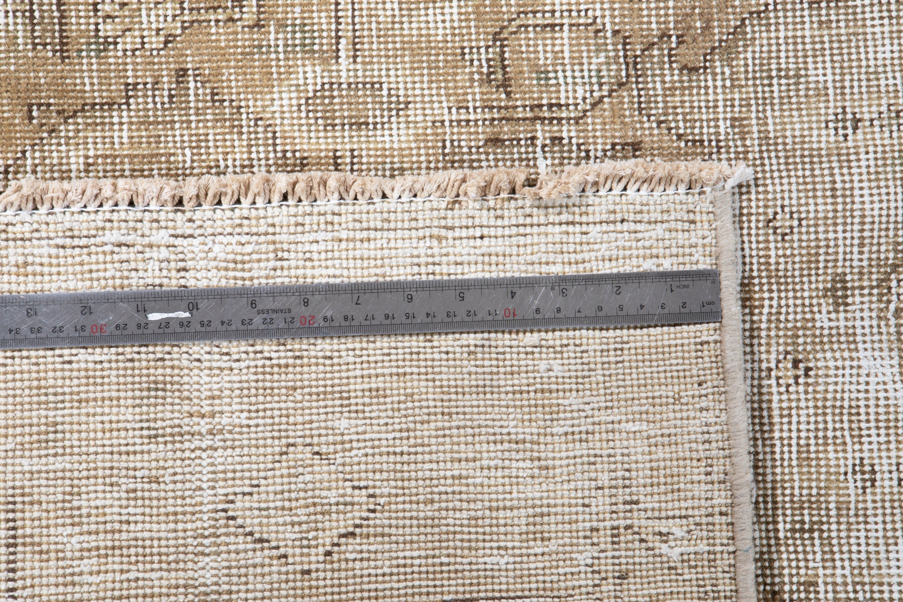 Hand-Knotted Vintage Large Wool Area Rug Faded – 9' 5" x 6' 6" (287 x 199 cm) - Yasi & Fara