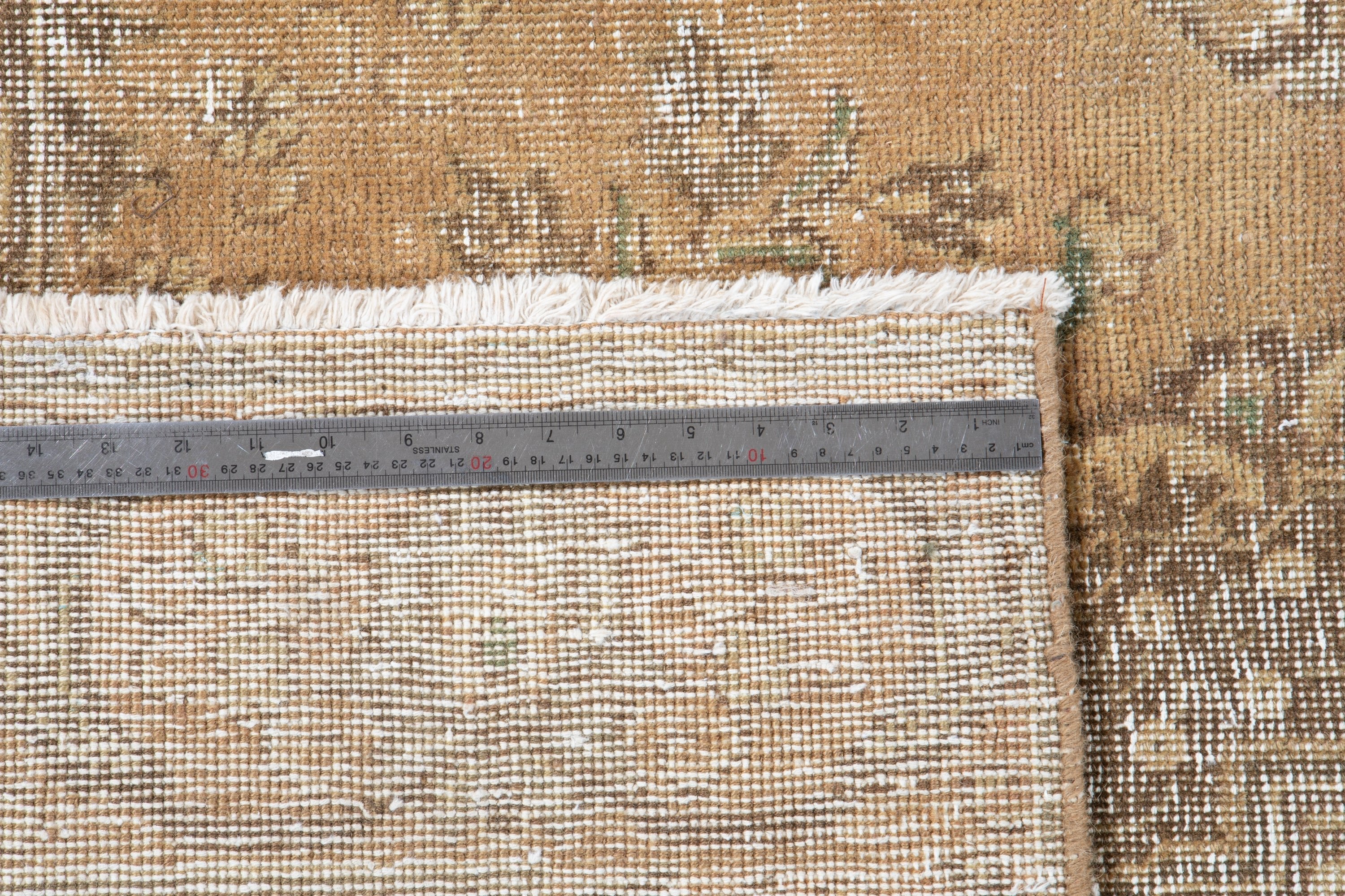 Hand-Knotted Vintage Large Wool Area Rug Faded – 9' 1" x 5' 11" (278 x 181 cm) - Yasi & Fara