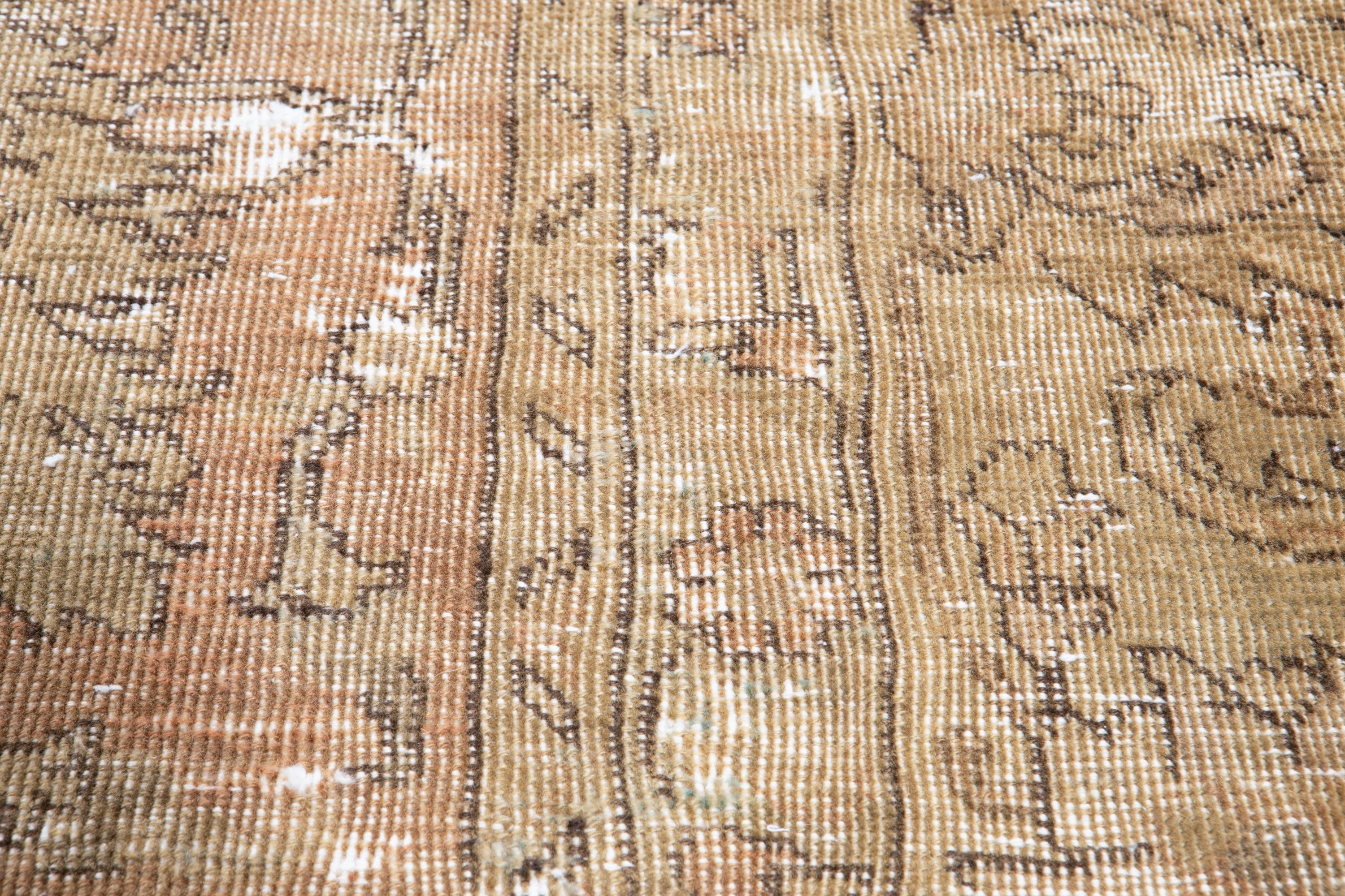 Hand-Knotted Vintage Large Wool Area Rug Faded – 10' 6" x 7' 3" (320 x 222 cm) - Yasi & Fara
