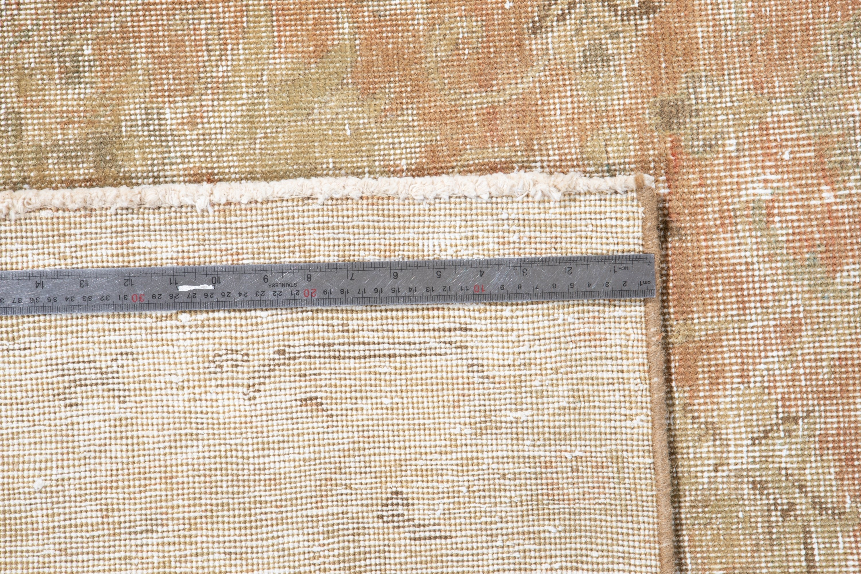 Hand-Knotted Vintage Large Wool Area Rug Faded – 10' 6" x 7' 3" (320 x 222 cm) - Yasi & Fara