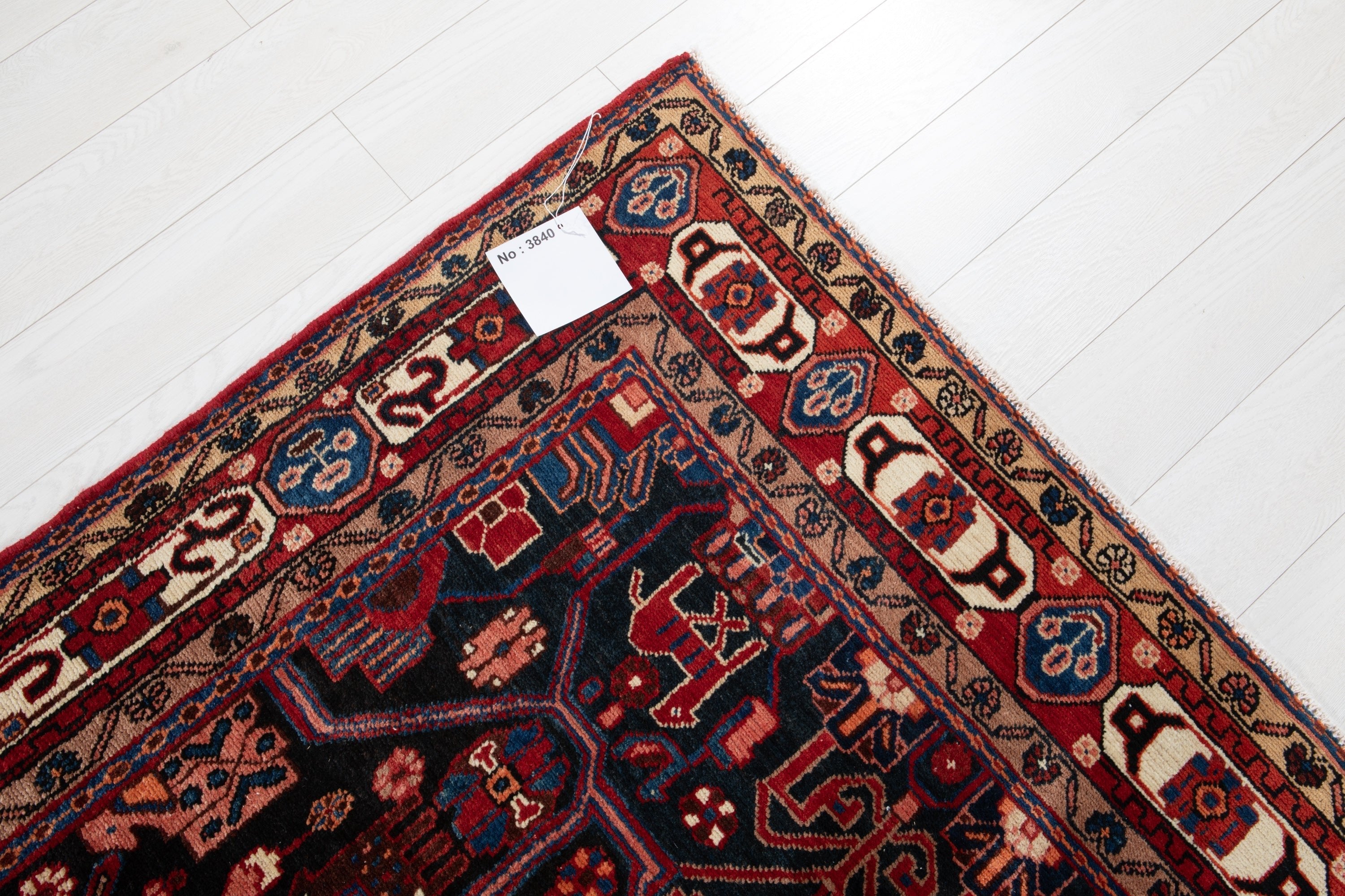 Hand-Knotted Vintage Wool Area Rug – 10' 4" x 5' 2" (316 × 158 cm) - Yasi & Fara