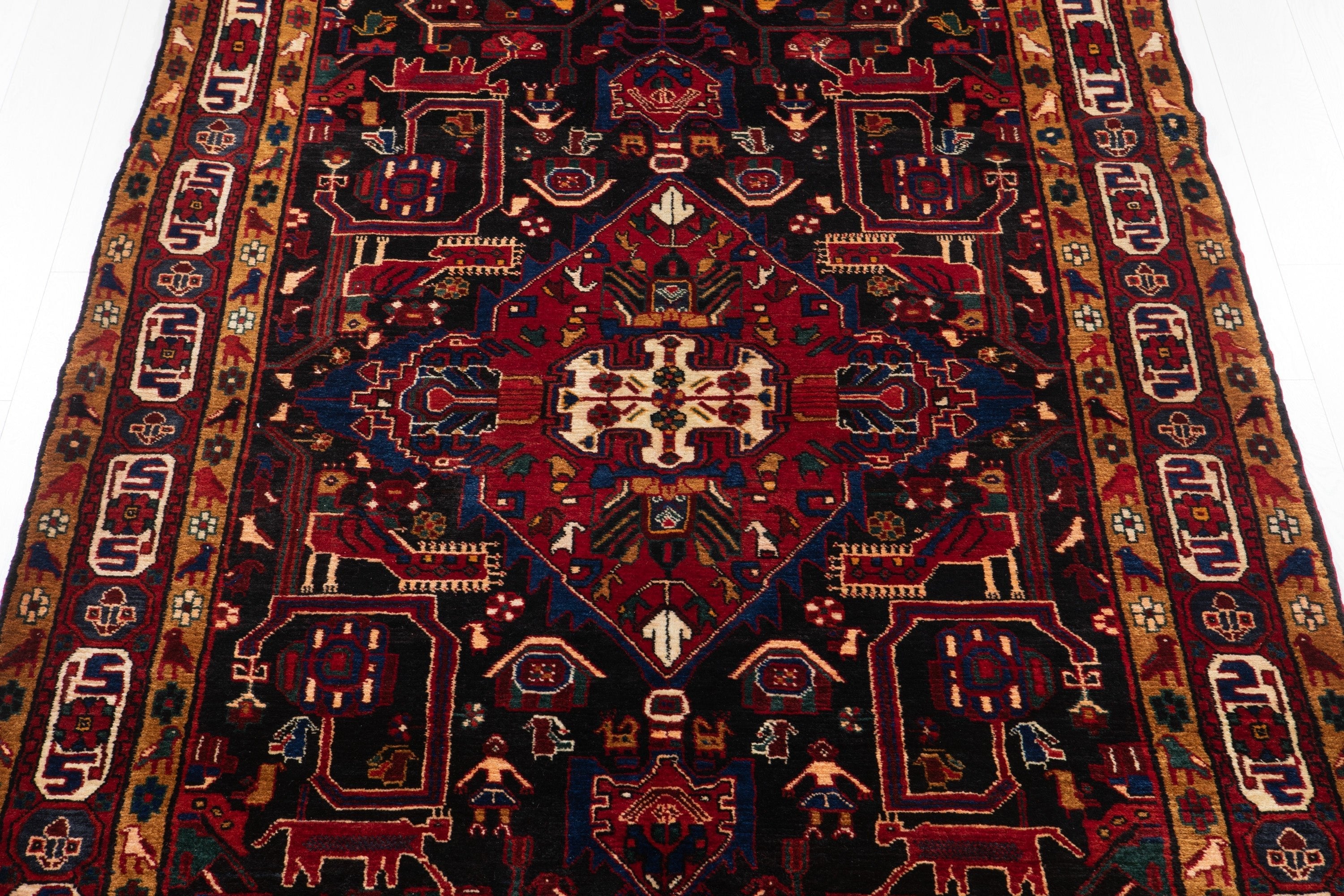 Hand-Knotted Vintage Wool Area Rug – 10' 9" x 5' 4" (327 x 164 cm) - Yasi & Fara