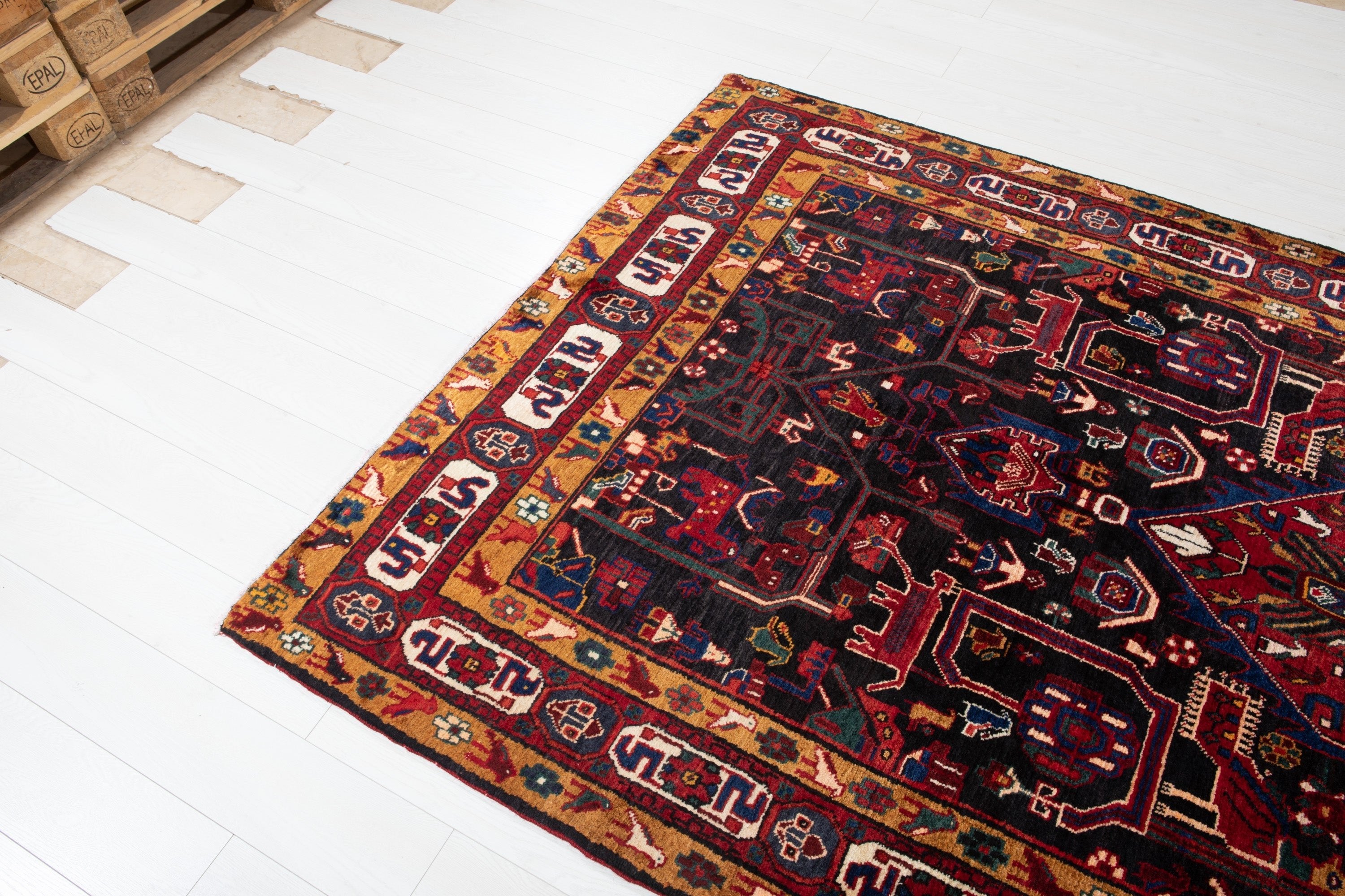 Hand-Knotted Vintage Wool Area Rug – 10' 9" x 5' 4" (327 x 164 cm) - Yasi & Fara