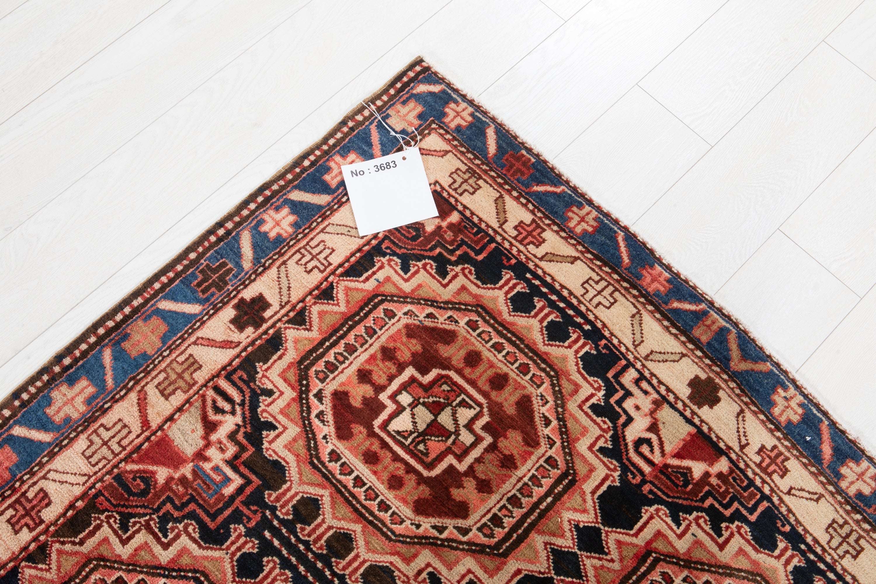 Hand-Knotted Vintage Wool Runner Rug – 14' x 4' 4" (427 x 133 cm) - Yasi & Fara