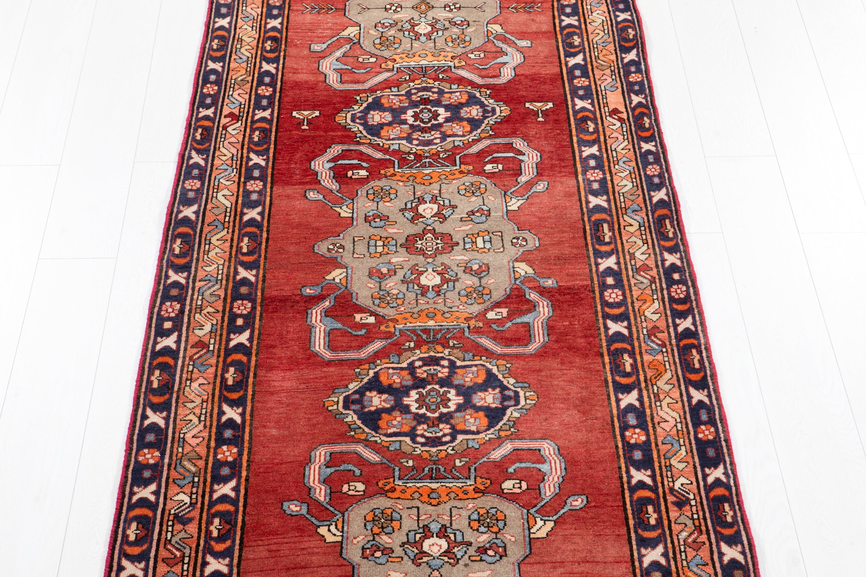 12' 8" x 3' 3" Excellent Hand-Knotted Vintage Collectible Tribal Runner Rug - Yasi & Fara 
