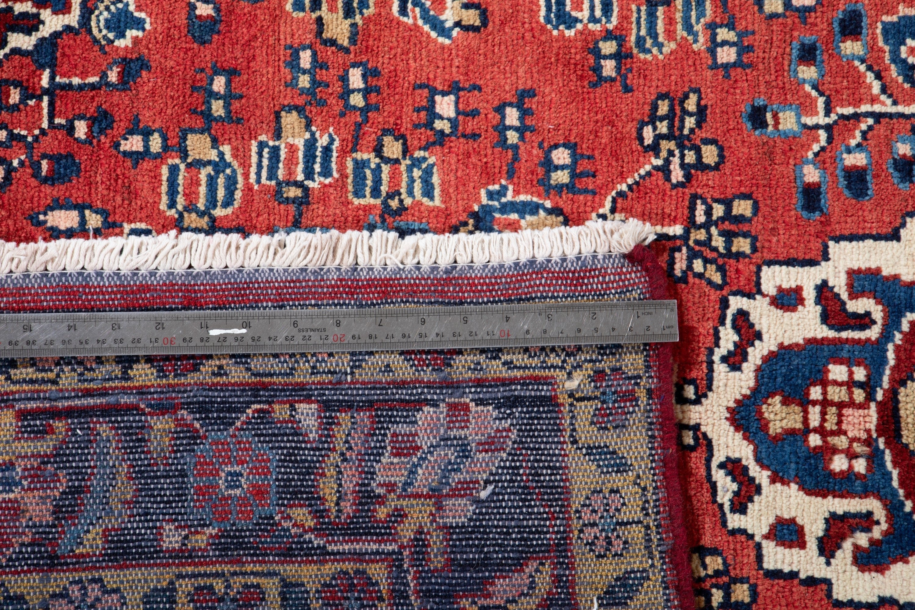 Hand-Knotted Vintage Wool Area Rug – 7' 1" x 4' 6" (217 x 138 cm) - Yasi & Fara