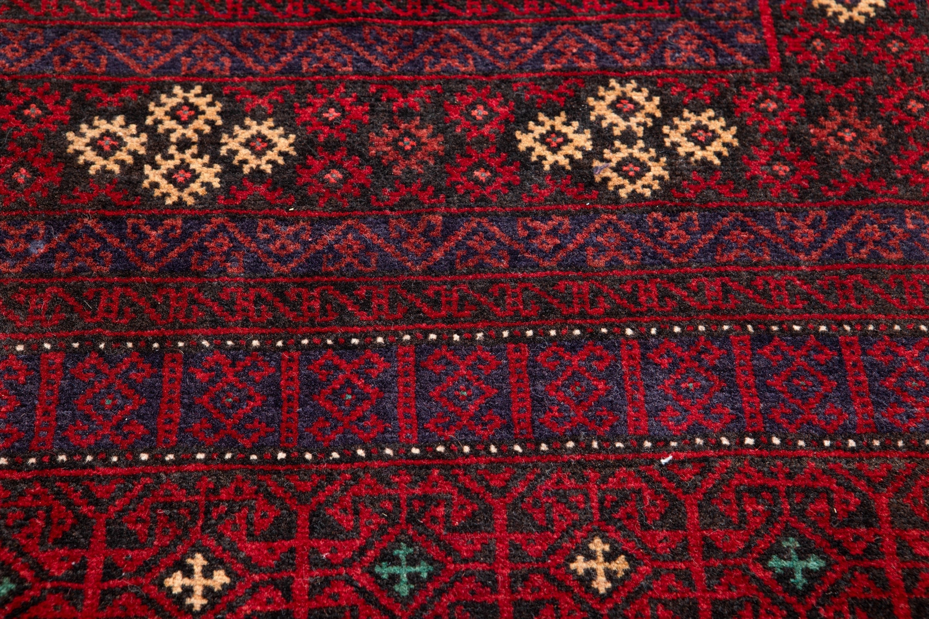 Hand-Knotted Vintage Wool Area Rug – 6' 7" x 3' 4" (201 x 103 cm) - Yasi & Fara