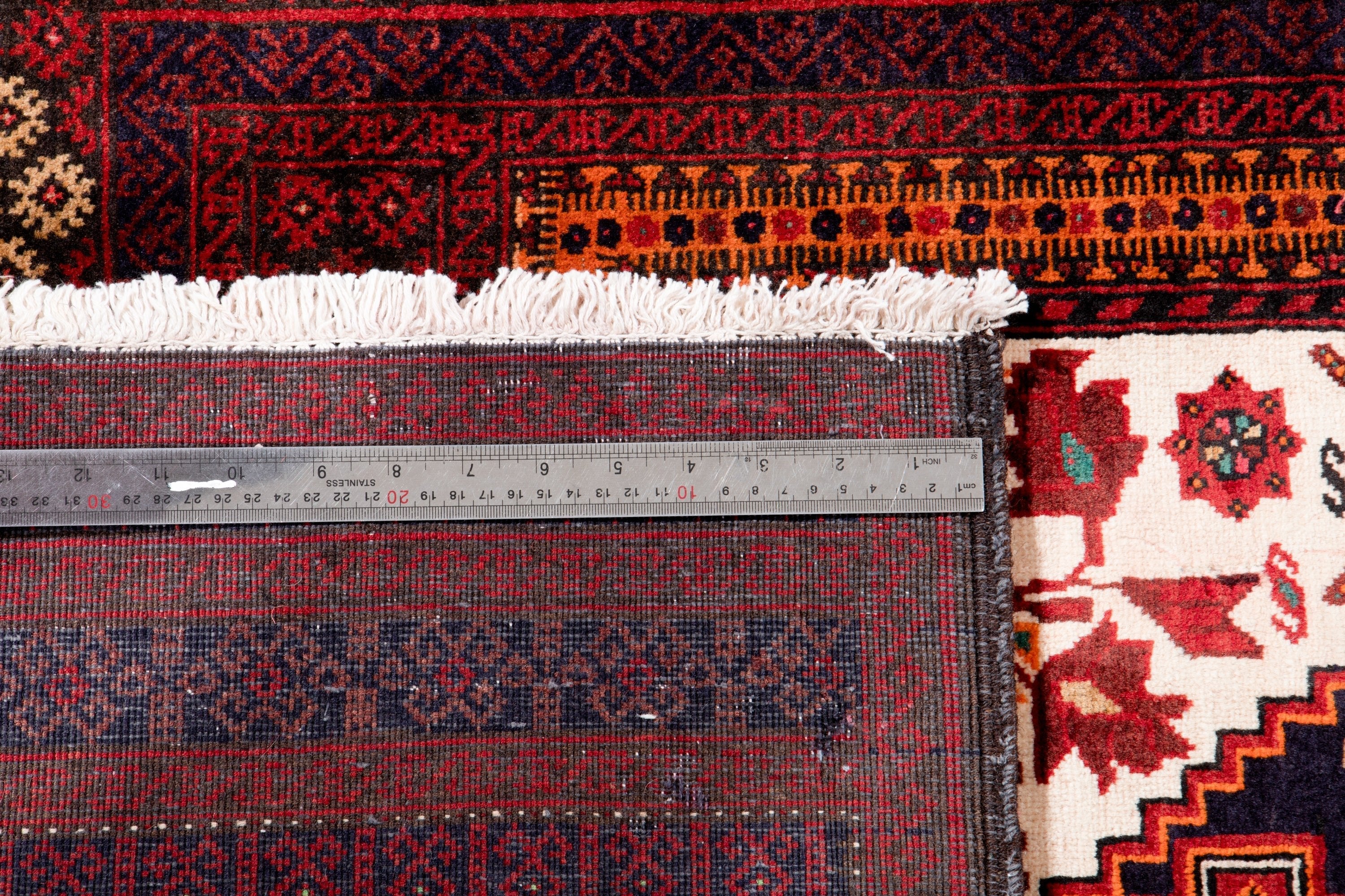 Hand-Knotted Vintage Wool Area Rug – 6' 7" x 3' 4" (201 x 103 cm) - Yasi & Fara