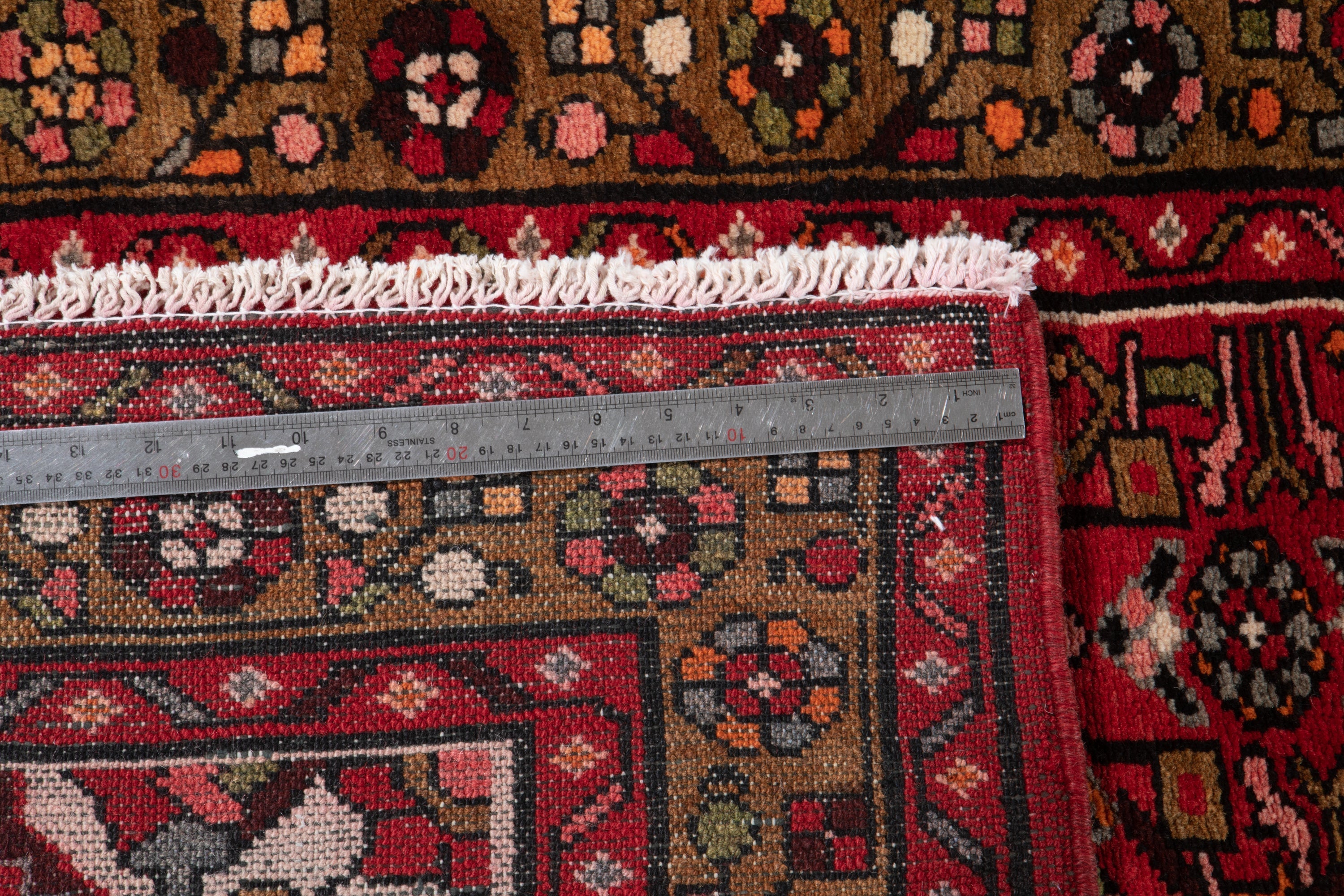Hand-Knotted Vintage Wool Area Rug – 10' 7" x 3' 7" (323 x 109 cm) - Yasi & Fara