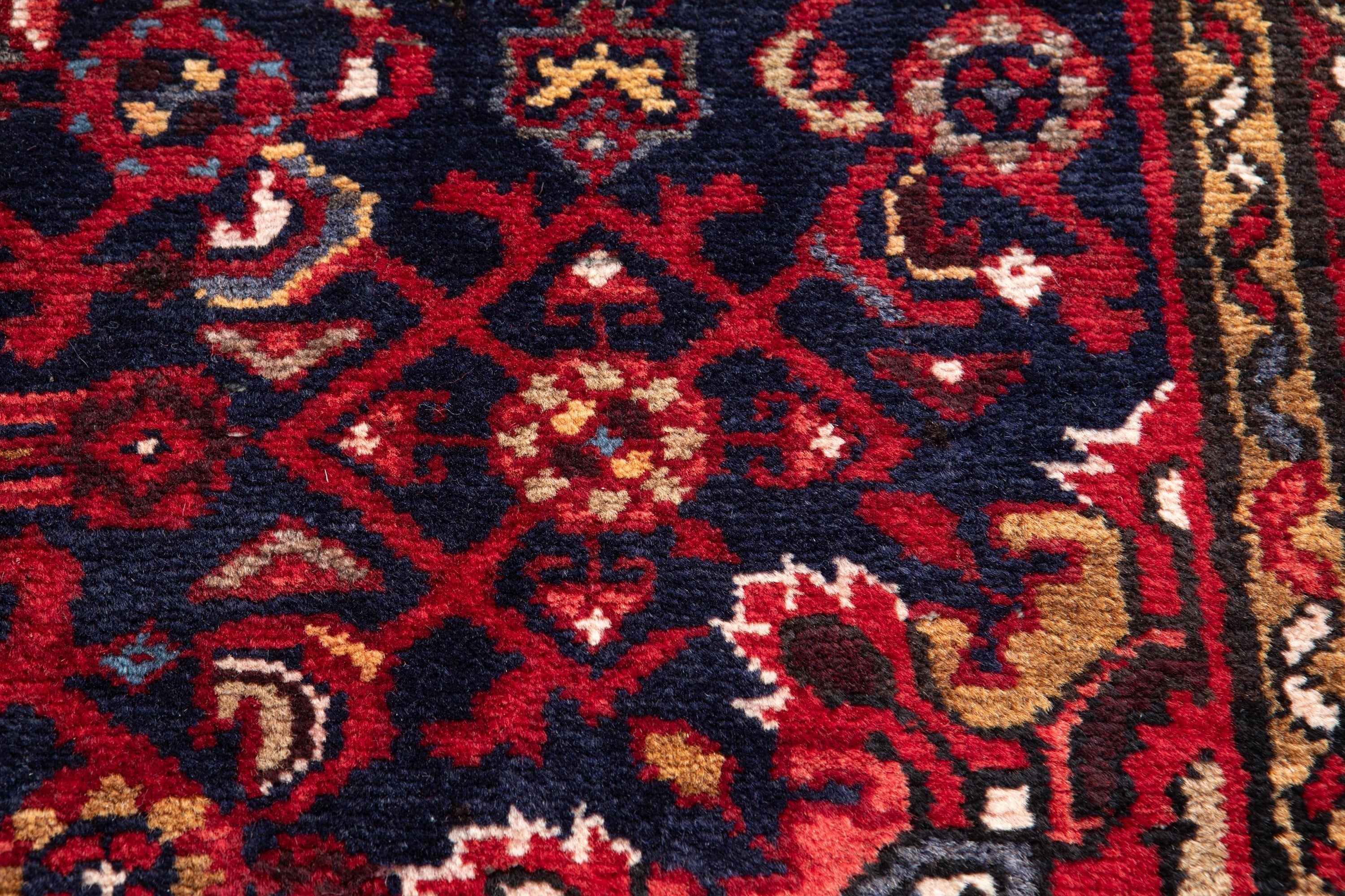 Hand-Knotted Vintage Wool Runner Rug – 10' 1" x 3' 7" (308 x 110 cm) - Yasi & Fara