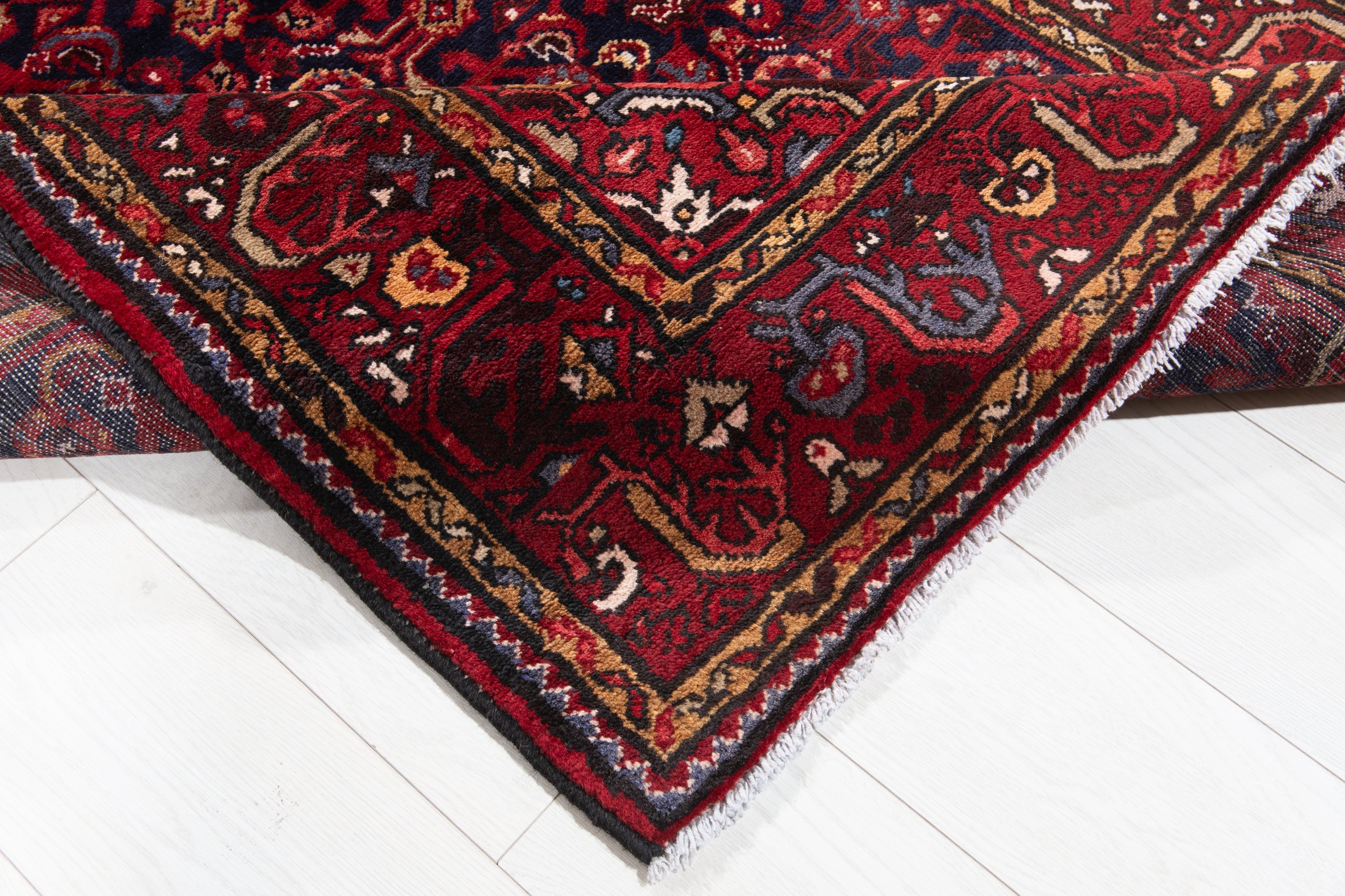 Hand-Knotted Vintage Wool Runner Rug – 10' 1" x 3' 7" (308 x 110 cm) - Yasi & Fara