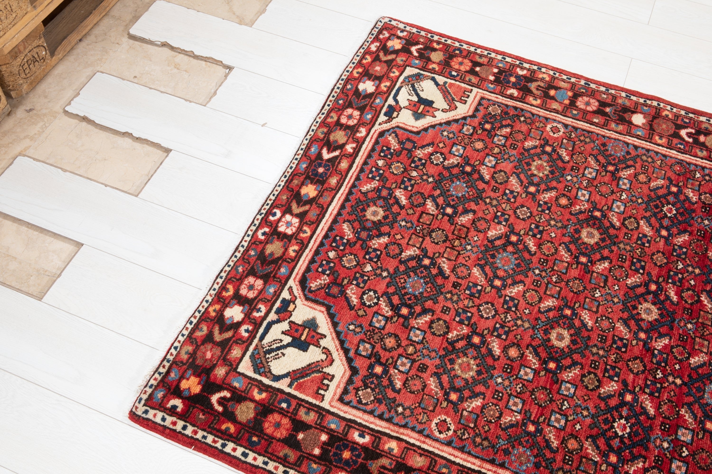 Hand-Knotted Vintage Wool Runner Rug – 14' 2" x 3' 10" (431 x 118 cm) - Yasi & Fara