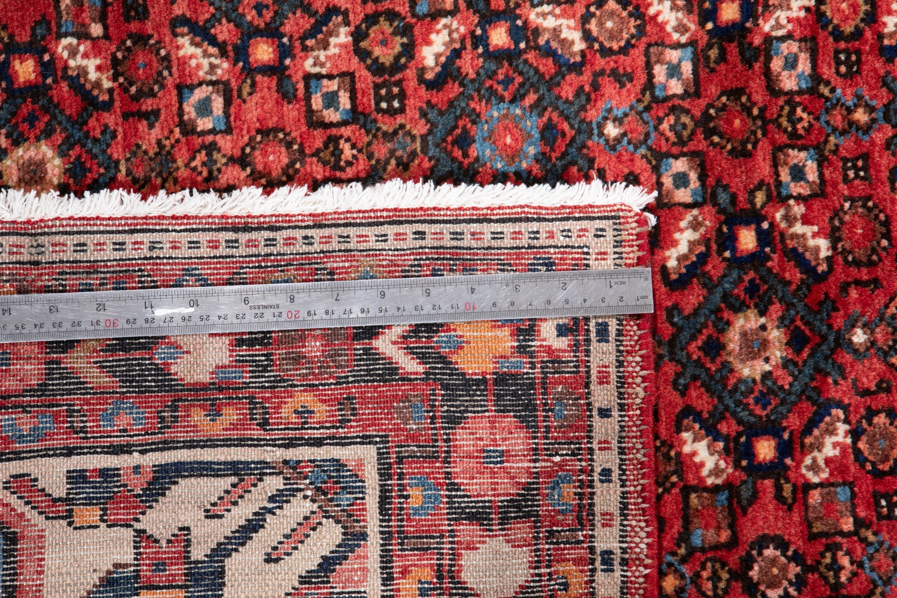 Hand-Knotted Vintage Wool Runner Rug – 14' 2" x 3' 10" (431 x 118 cm) - Yasi & Fara