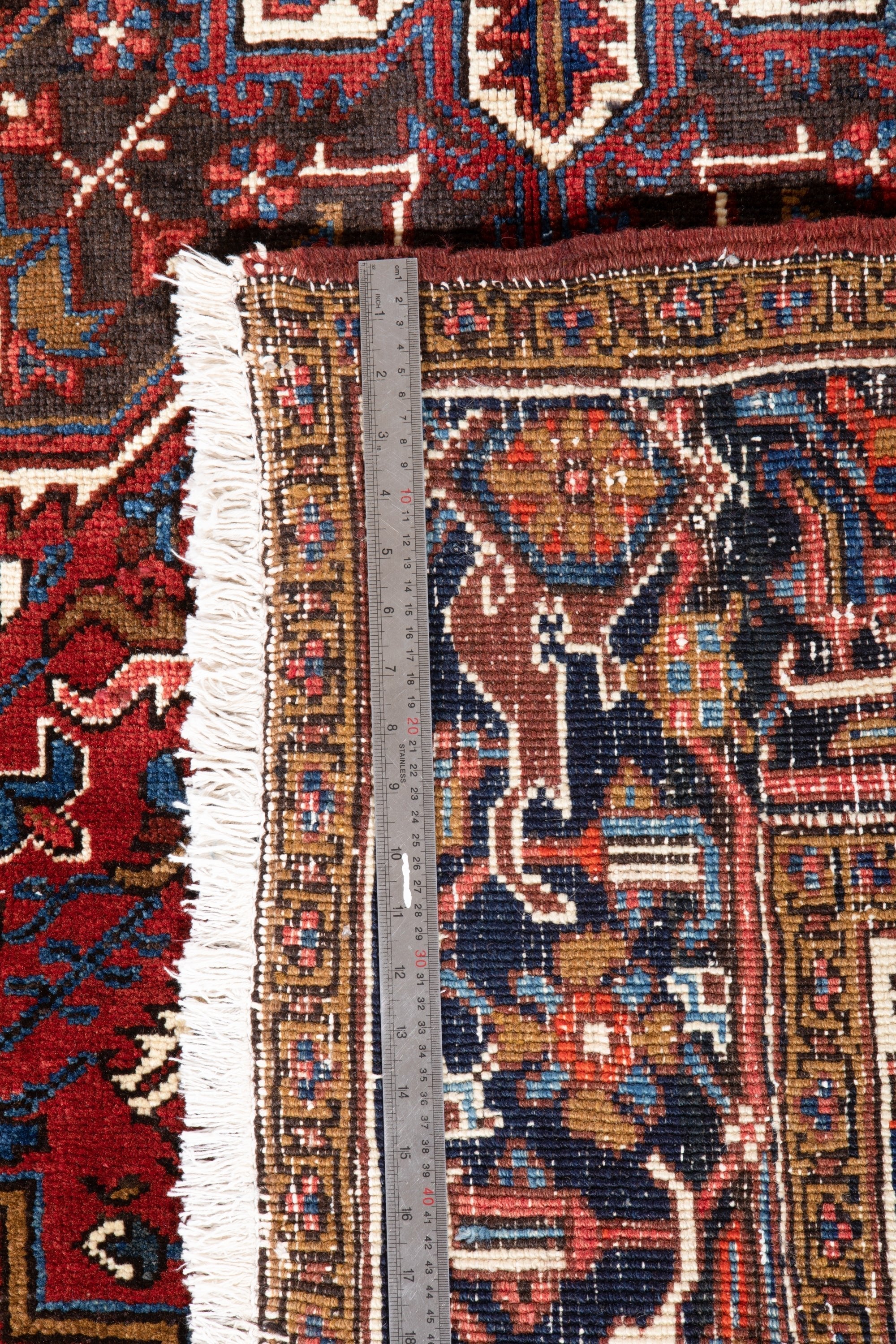 Hand-Knotted Vintage Wool Large Area Rug – 9' x 6' 9" (273 x 207 cm) - Yasi & Fara